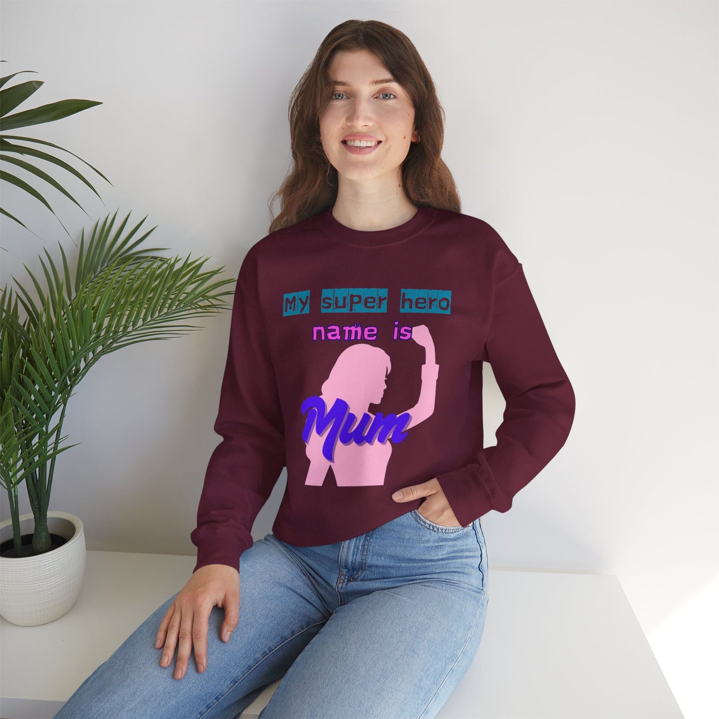 My Super Hero Mum Sweatshirt | Print on front and Back