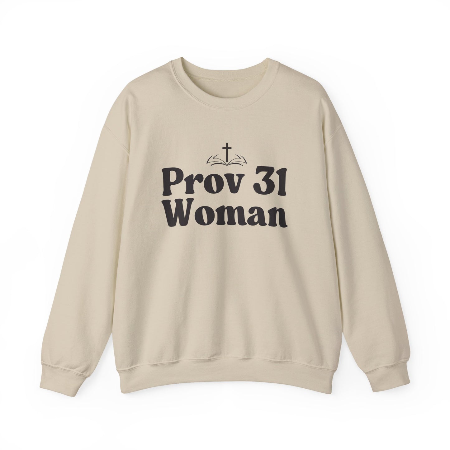 Faith-Inspired Unisex Crewneck Sweatshirt, Prov 31 Woman Gift, Cozy Apparel, Christian Fashion, Spirituality, Everyday Wear
