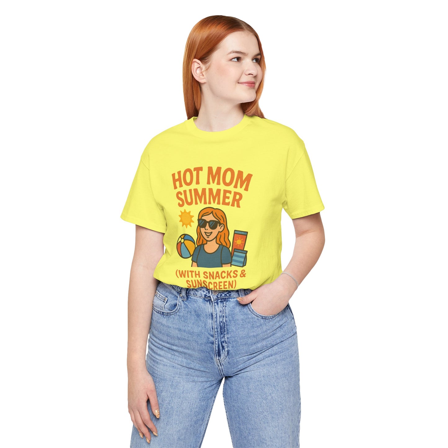 Hot Mom Summer Tee, Perfect for Summer Vacations, Mothers Day Gift, Family Outings, Beach Parties, Fun Summer Style