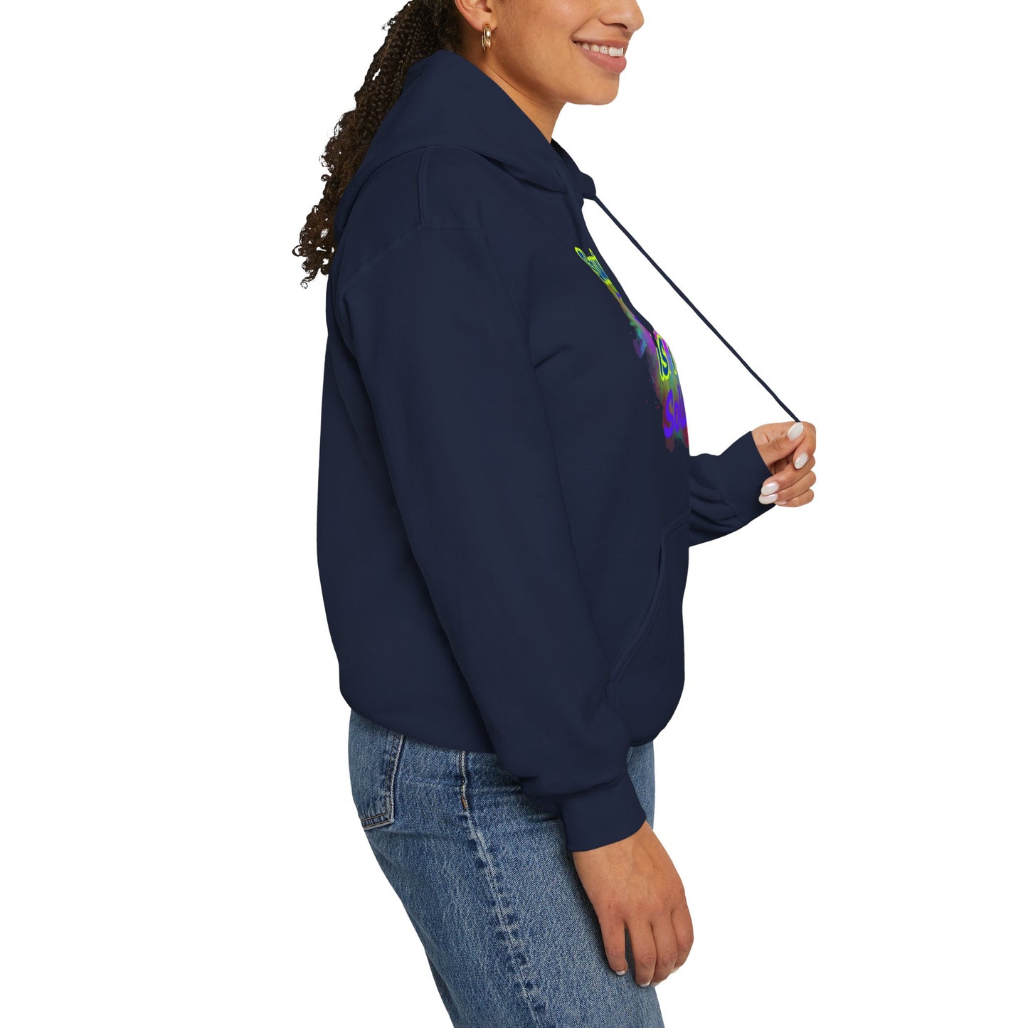 Colorful Unisex Hooded Sweatshirt - Staying Delulu IS THE Solulu