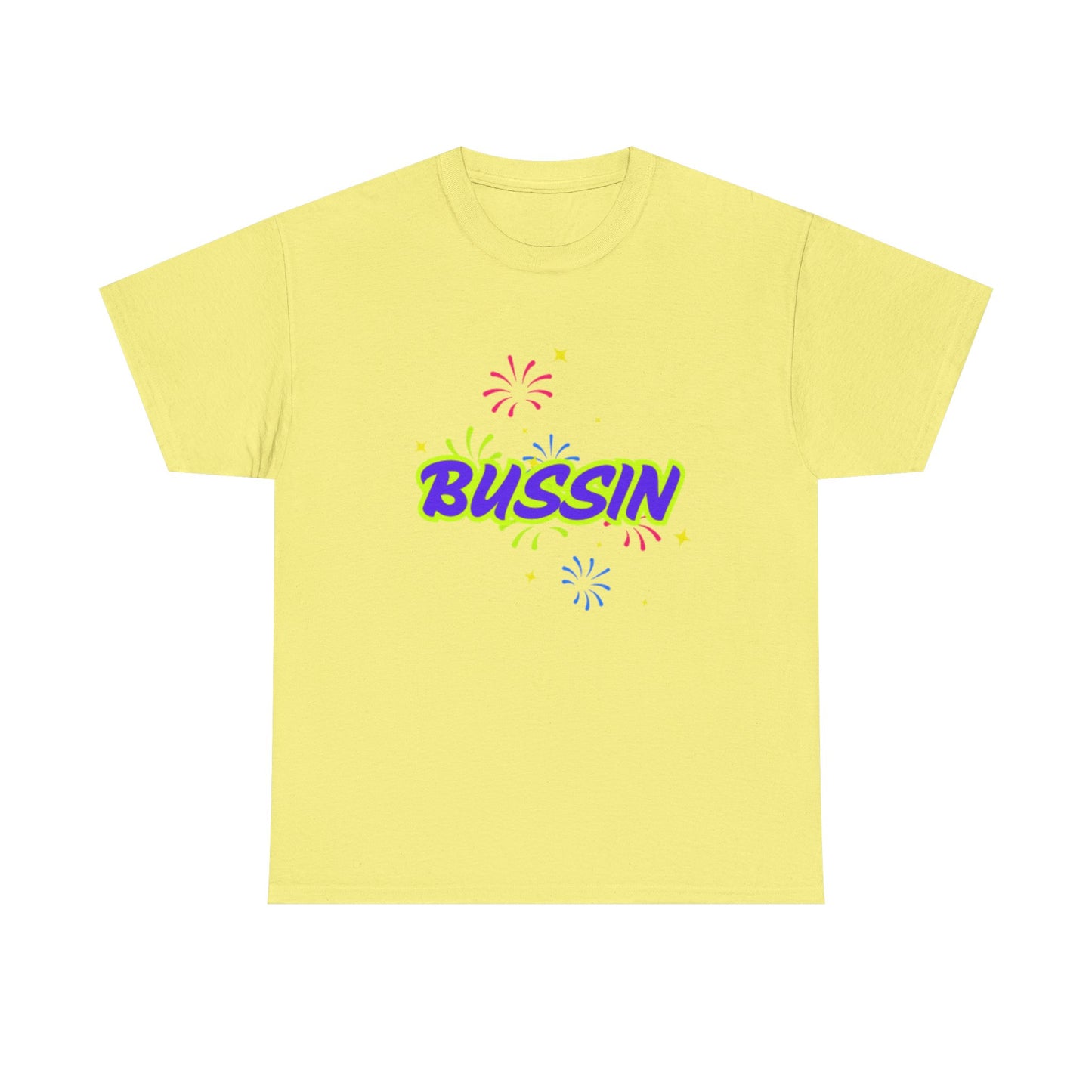 Bussin' Unisex Heavy Cotton Tee - Fun Graphic Shirt for Casual Wear