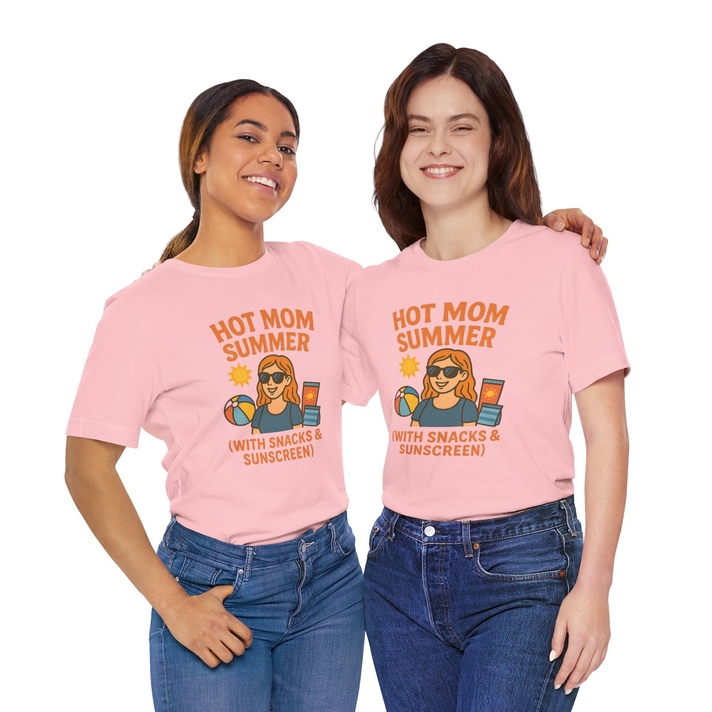 Hot Mom Summer Tee, Perfect for Summer Vacations, Mothers Day Gift, Family Outings, Beach Parties, Fun Summer Style
