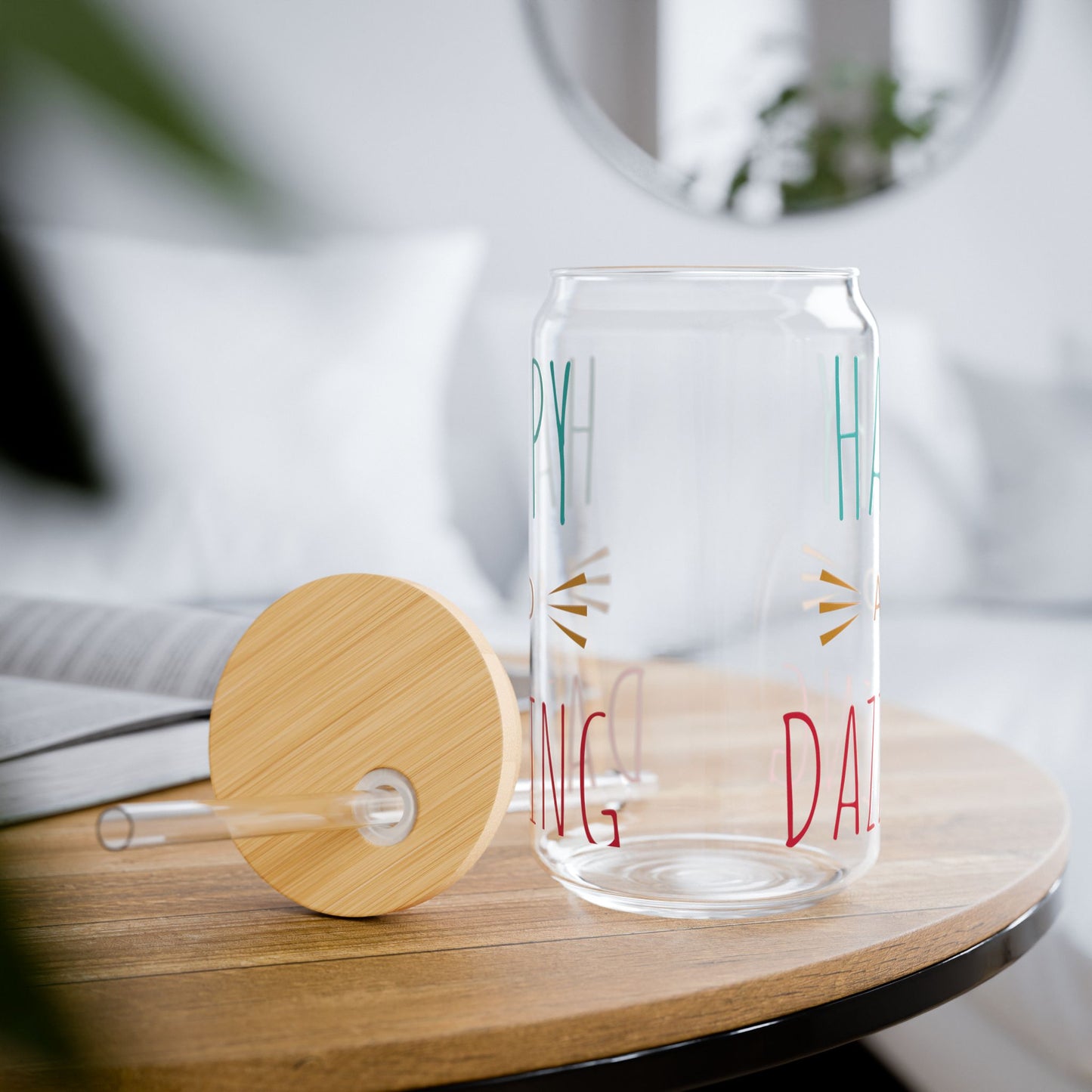 Cheerful 16oz Sipper Glass - Perfect for Celebrating Special Moments