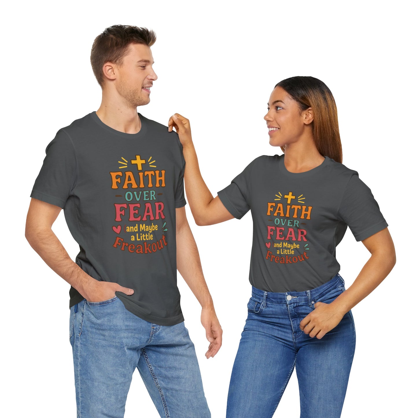 Faith Over Fear Inspirational T-Shirt, Christian tee, Motivational Shirt, Gift for Believers, Spiritual Apparel