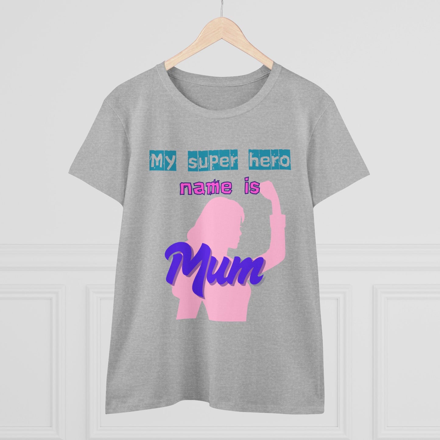 Super Mom Women's Midweight Cotton Tee - Fun Mother's Day Gift