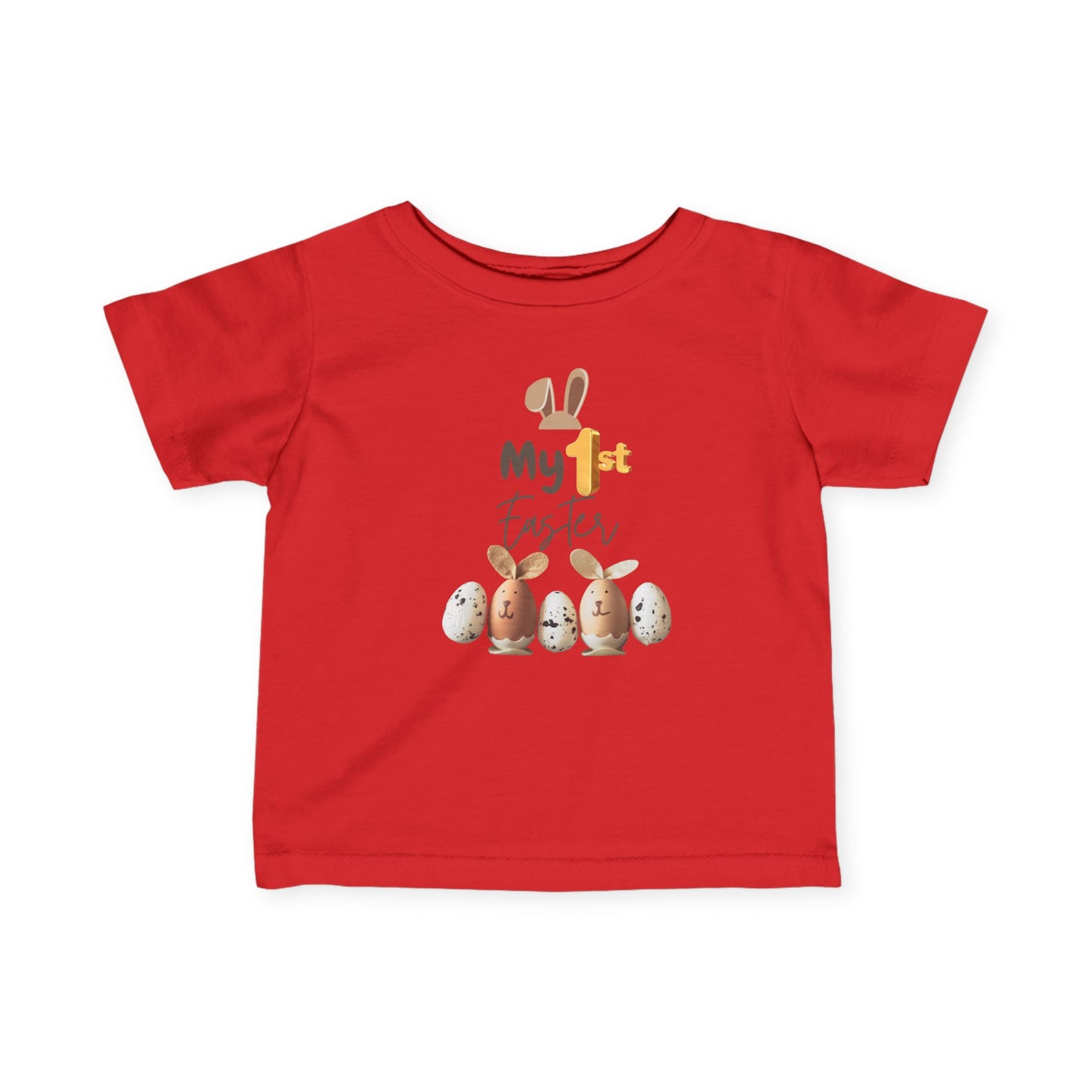 My 1st Easter Infant Fine Jersey Tee - Cute Bunny & Egg Design