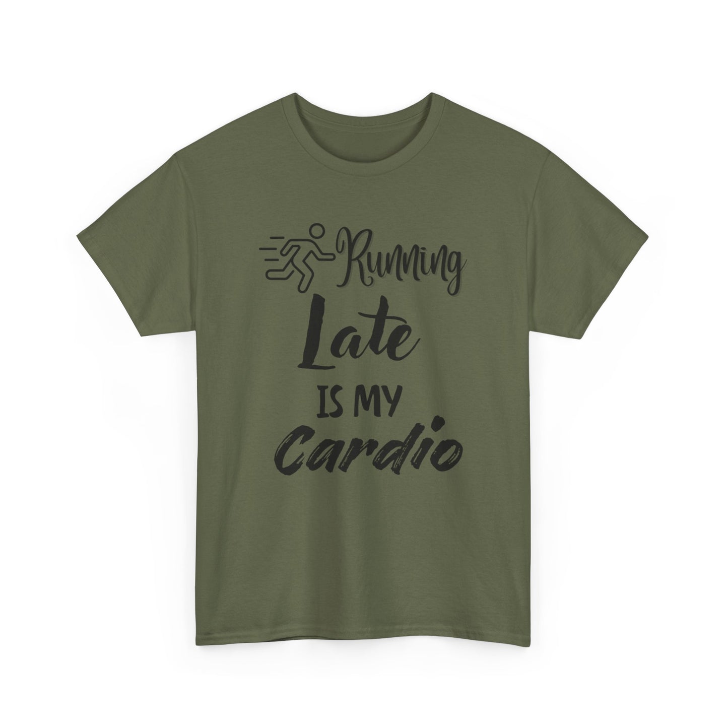 Running Late Is My Cardio Unisex Heavy Cotton Tee -Men
