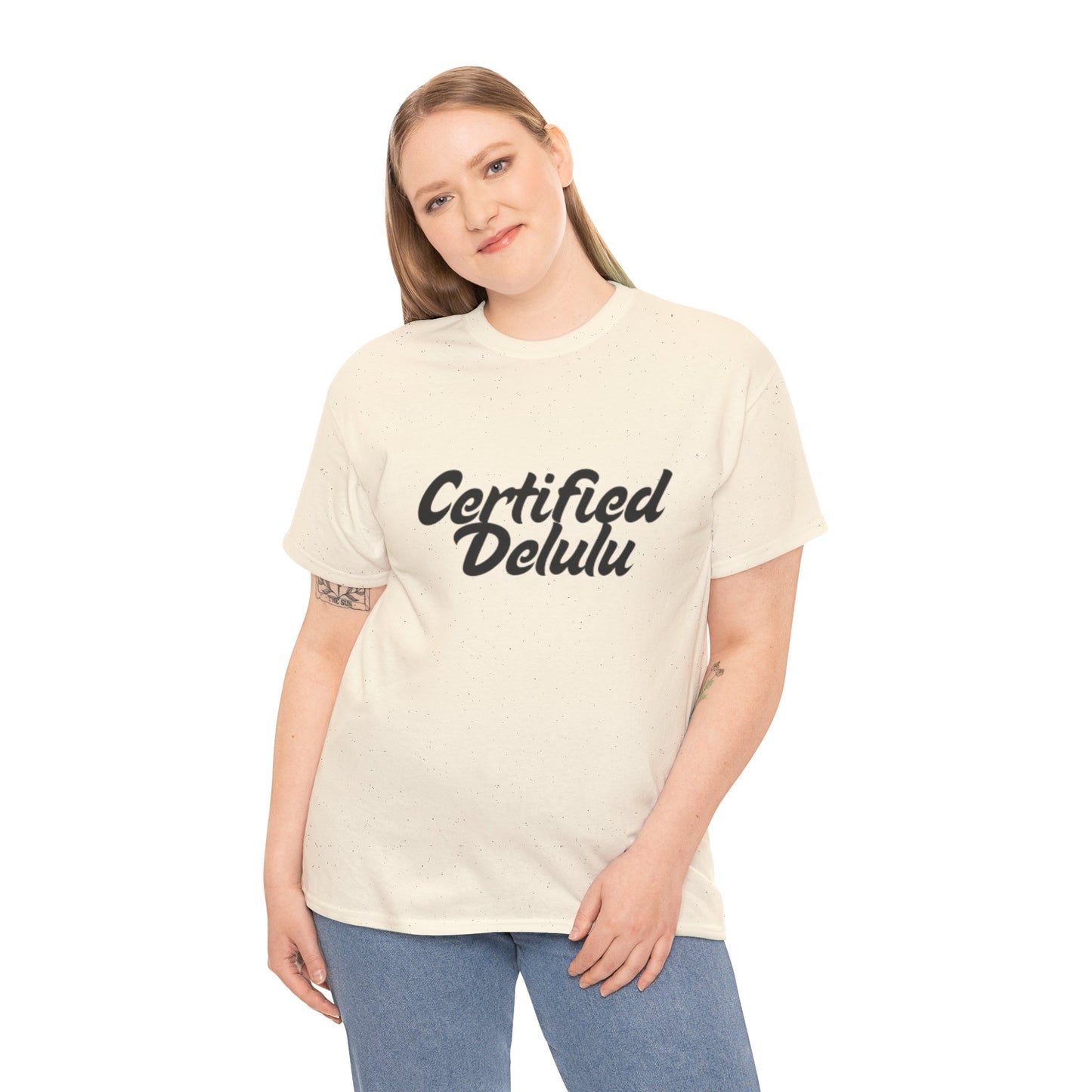 Certified Delulu Unisex Heavy Cotton Tee - Casual Shirt for Trendsetters