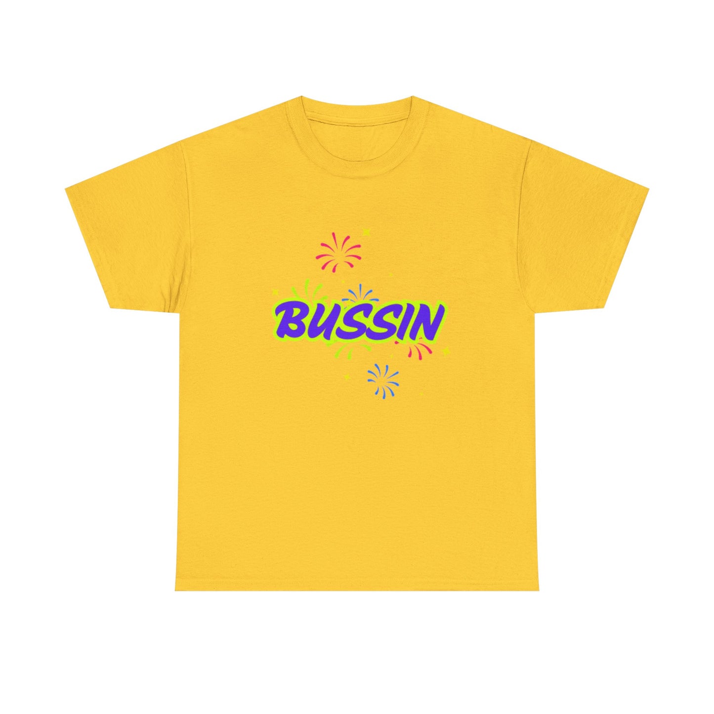 Bussin' Unisex Heavy Cotton Tee - Fun Graphic Shirt for Casual Wear