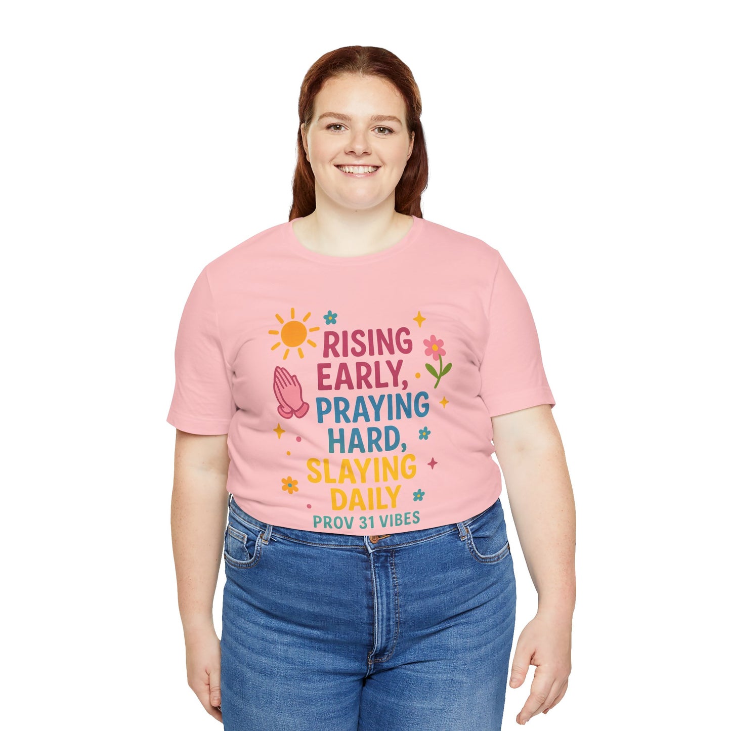 Rising Early Prayer Tee, Inspirational T-Shirt, Faith-Based Apparel, Gift for Her, Daily Motivation Shirt
