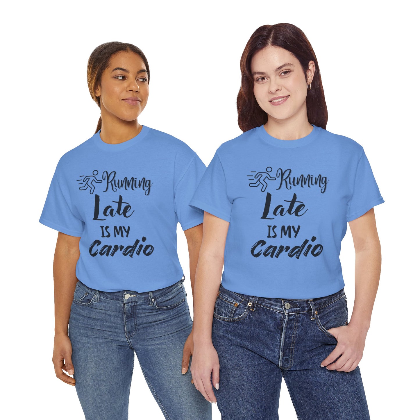 Running Late Is My Cardio Unisex Heavy Cotton Tee -Men