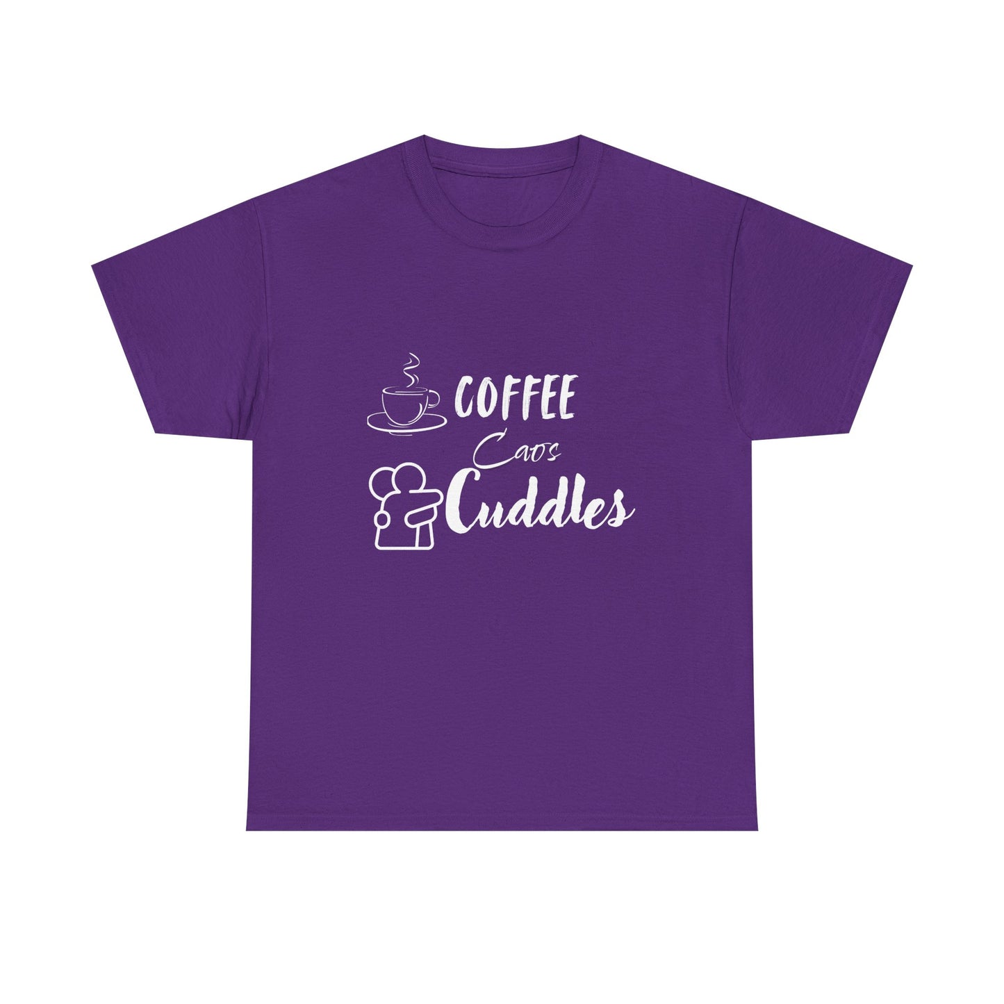 Cozy Coffee Cuddles Unisex Heavy Cotton Tee- Women