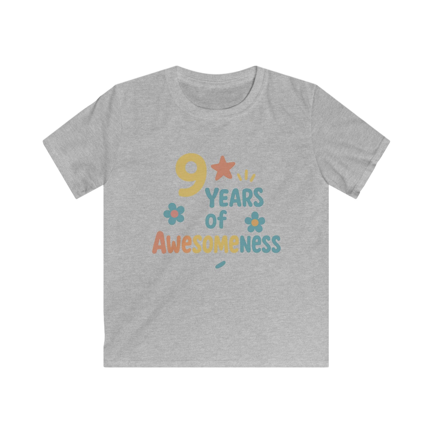 Celebrate 9 Years of Awesomeness Kids Tee, Birthday Gift Shirt, Fun Kids T-Shirt, Unique Children's Apparel, Festival Wear