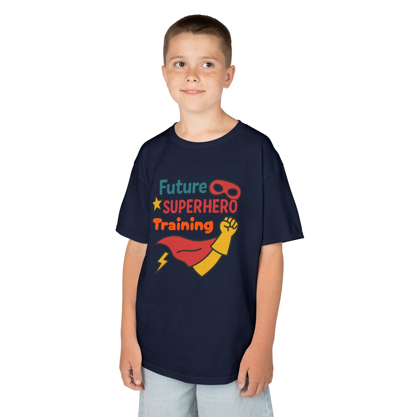 Future Superhero Kids Tee, Youth Graphic T-Shirt, Training Shirt for Kids, Fun Birthday Gift, Playful Party Outfit