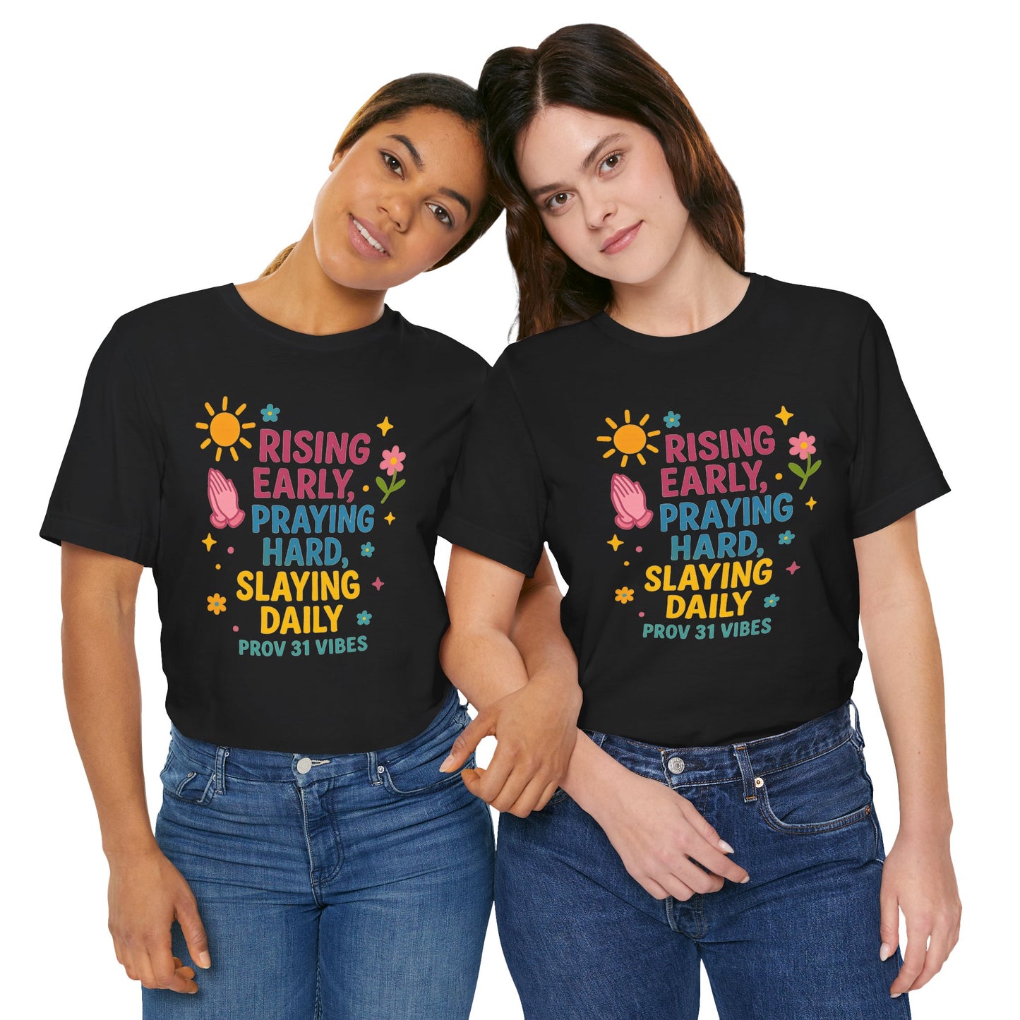 Rising Early Prayer Tee, Inspirational T-Shirt, Faith-Based Apparel, Gift for Her, Daily Motivation Shirt