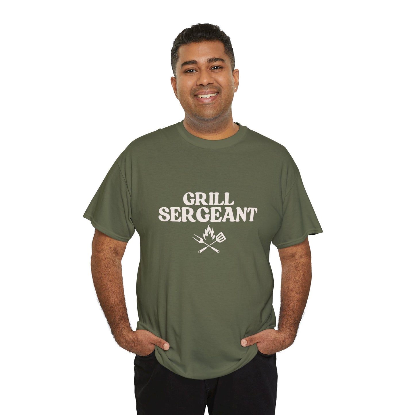 Unisex Cotton Tee - Grill Sergeant, Funny BBQ Shirt, Father's Day Gift, Cookout Apparel, Summer Party Wear, Casual T-Shirt
