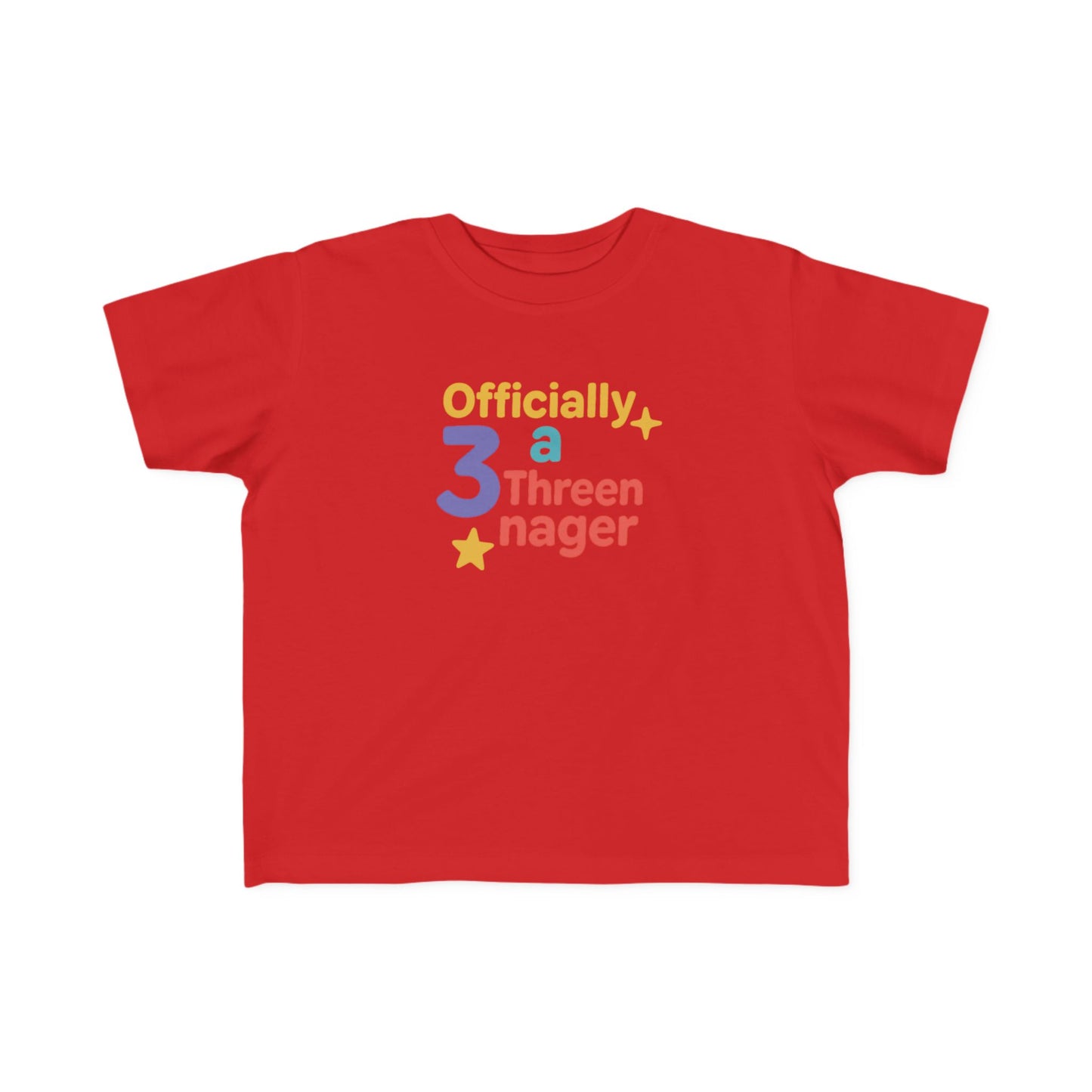 Officially 3 a Threenager Toddler Tee, Birthday Gift, Kids T-Shirt, Toddler Birthday Shirt, Funny Kids Apparel, Playful Toddler Wear