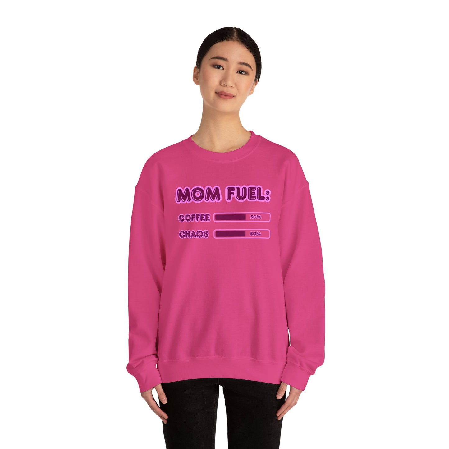 Mom Fuel Crewneck Sweatshirt - Comfortable and Fun Gift for Moms