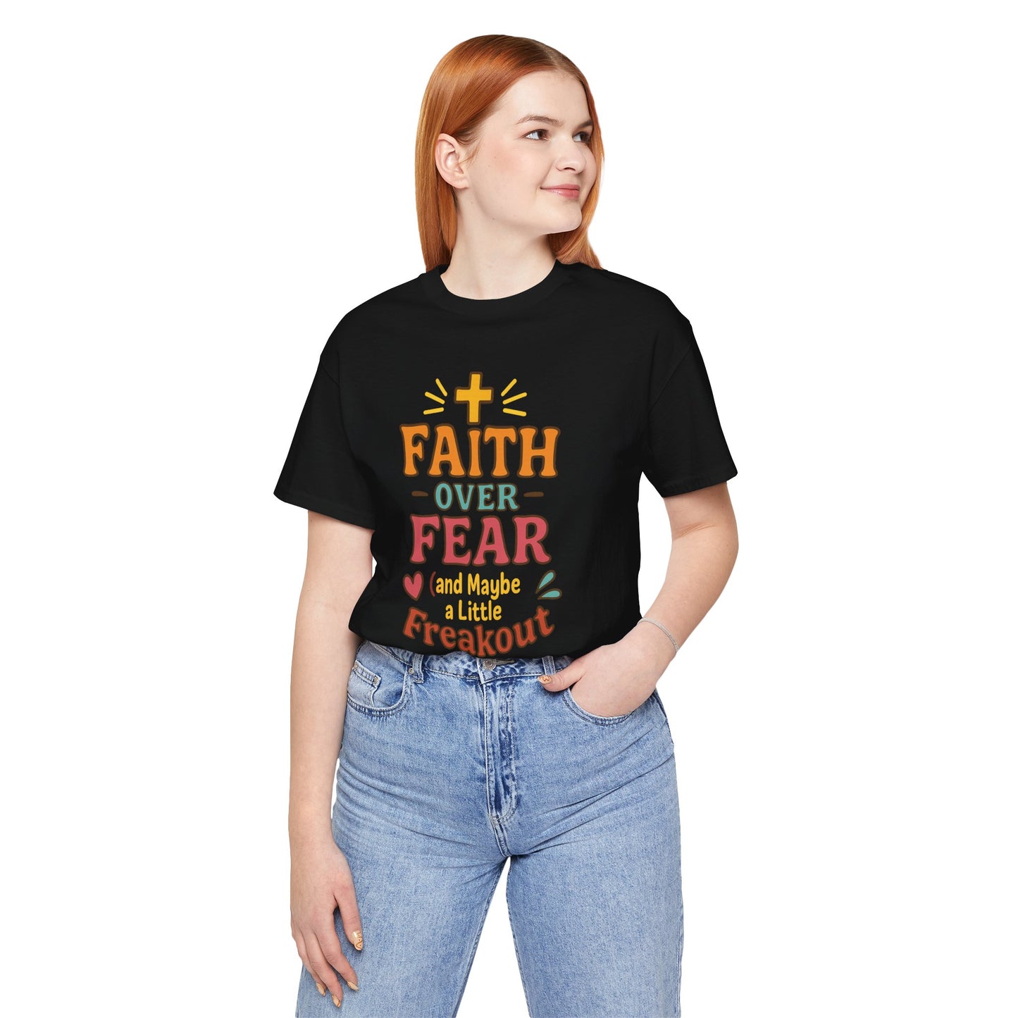 Faith Over Fear Inspirational T-Shirt, Christian tee, Motivational Shirt, Gift for Believers, Spiritual Apparel