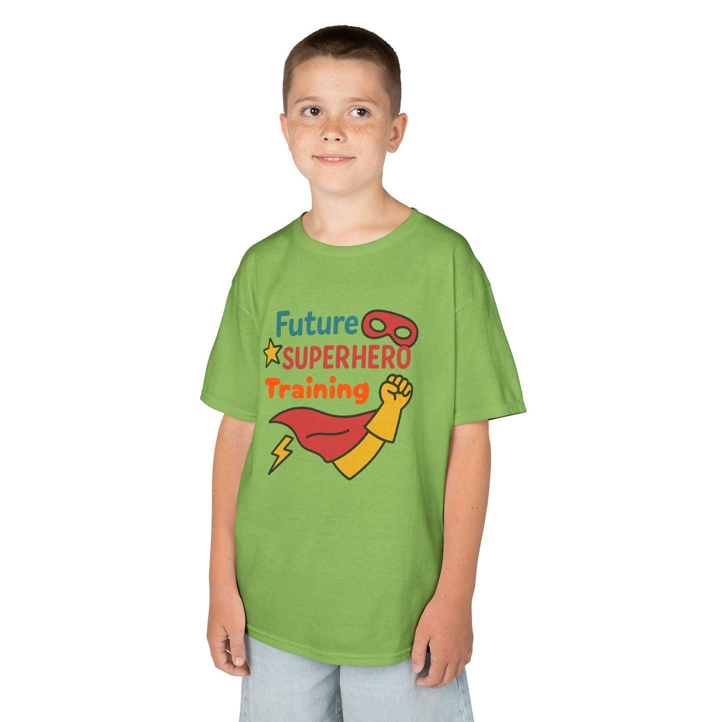 Future Superhero Kids Tee, Youth Graphic T-Shirt, Training Shirt for Kids, Fun Birthday Gift, Playful Party Outfit