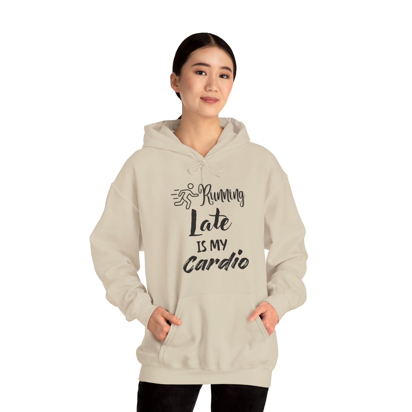 Running Late Is My Cardio Hoodie - Unisex Heavy Blend Sweatshirt