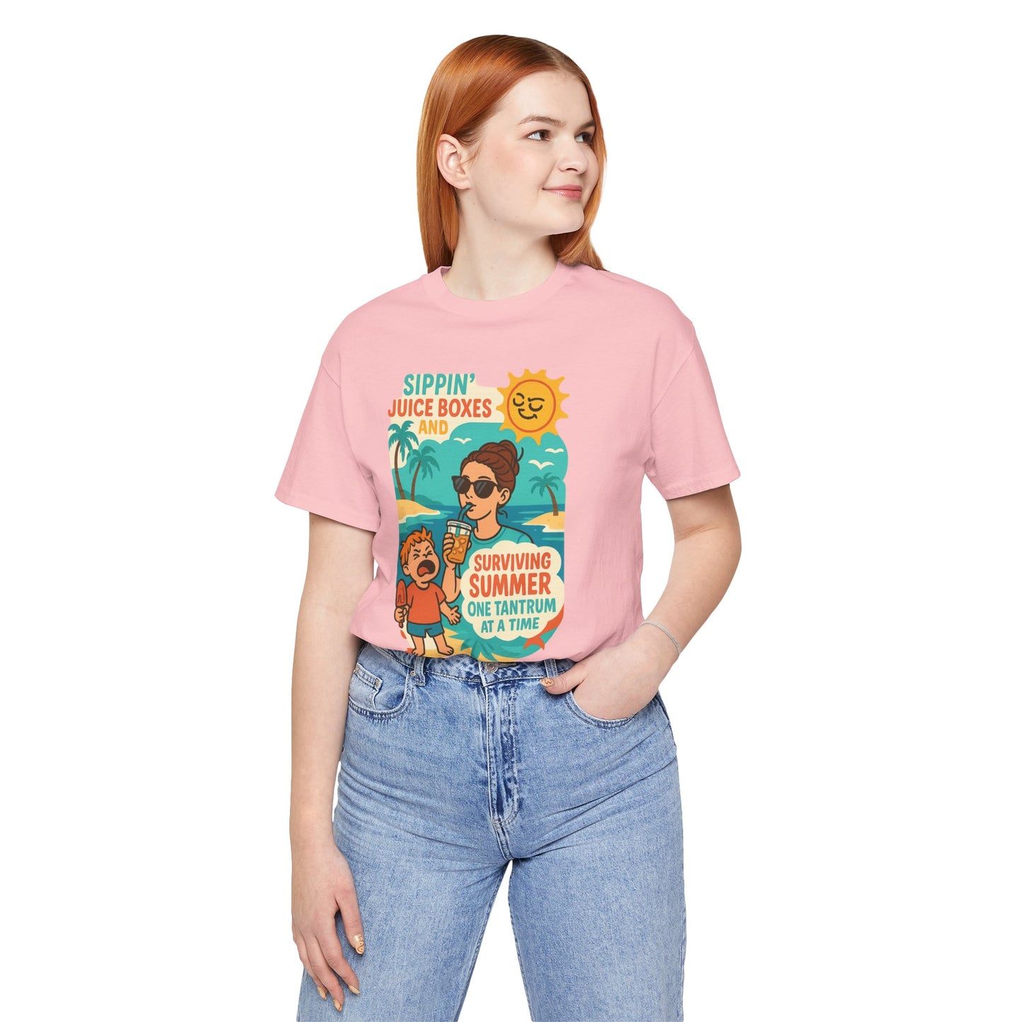 Summer Survival Tee: Fun Family Vibe, Perfect for Mommies, Beach Days, and Playdates, Gifts for Moms, Summer Apparel