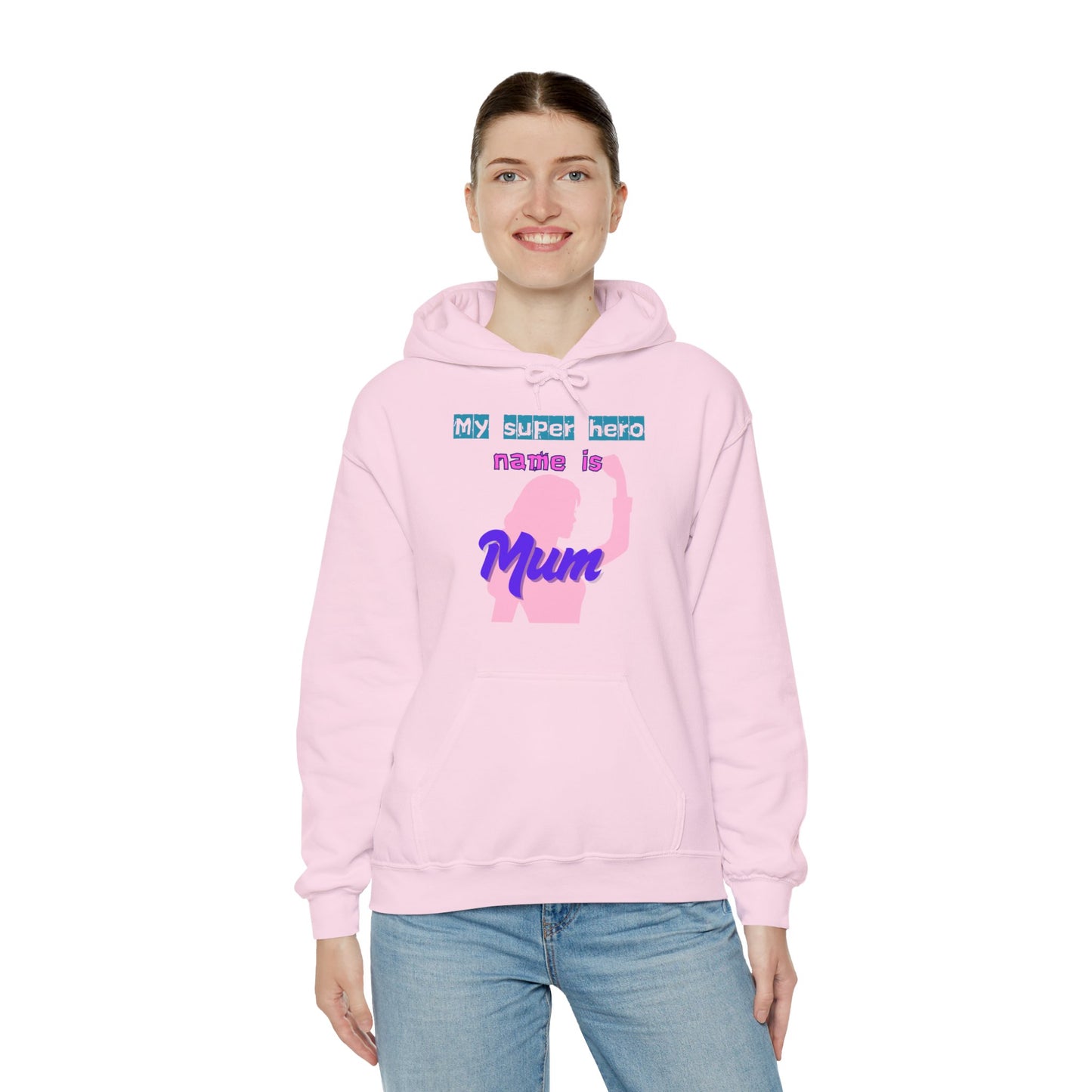 My Superhero is Mum Hoodie -Print on Front and Back
