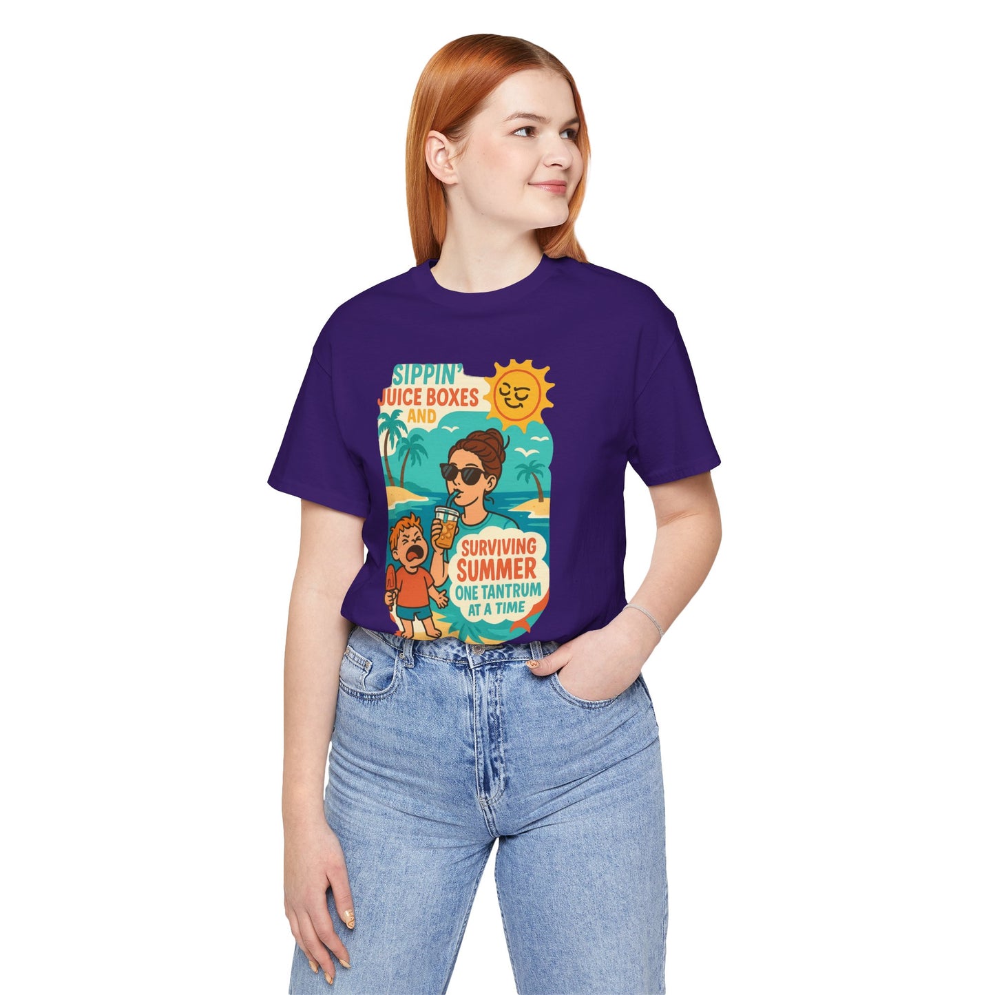 Summer Survival Tee: Fun Family Vibe, Perfect for Mommies, Beach Days, and Playdates, Gifts for Moms, Summer Apparel