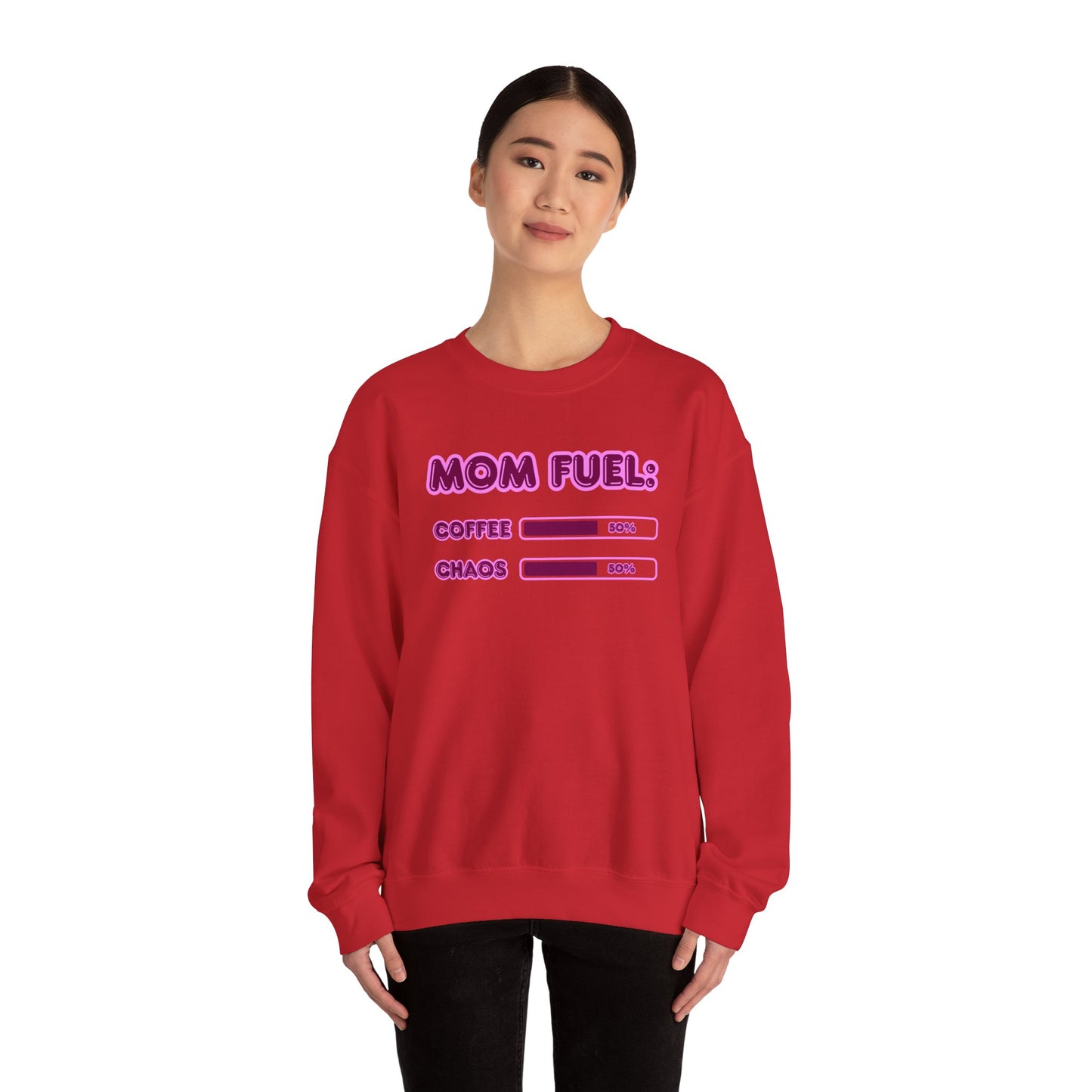 Mom Fuel Crewneck Sweatshirt - Comfortable and Fun Gift for Moms