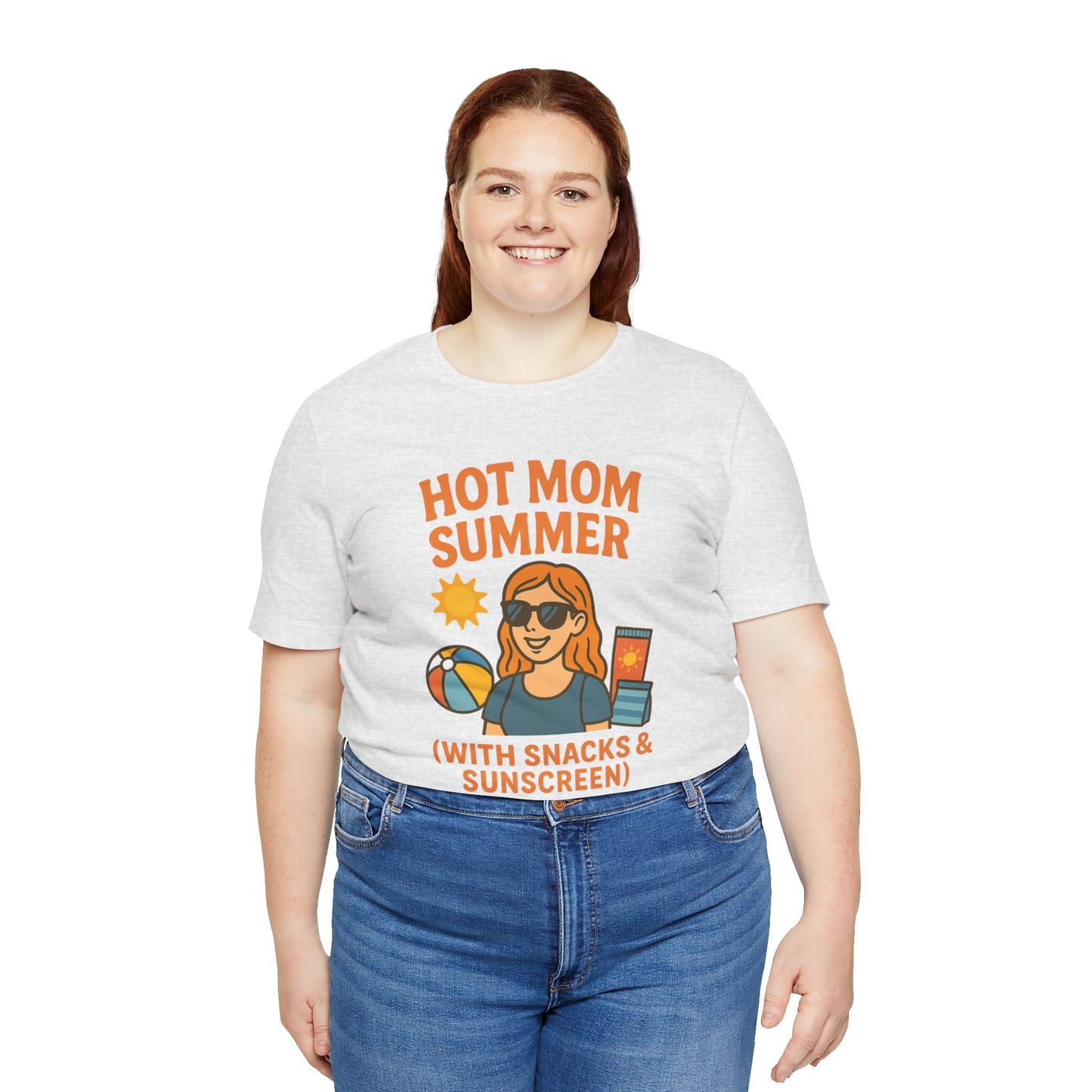 Hot Mom Summer Tee, Perfect for Summer Vacations, Mothers Day Gift, Family Outings, Beach Parties, Fun Summer Style