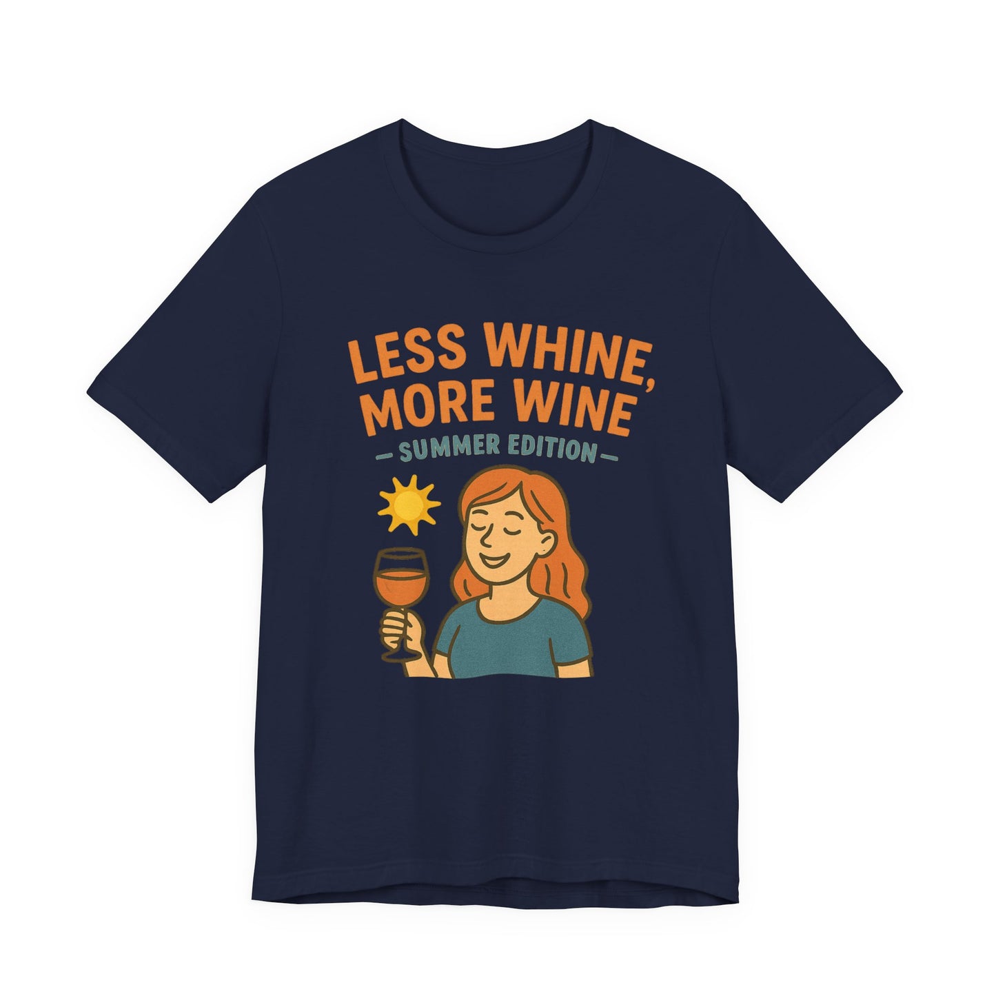 Less Whine, More Wine Tee | Fun Unisex Summer Shirt, Vintage Wine Lover Gift, Relaxed Fit Graphic Tee, Casual Wear, Party Outfit