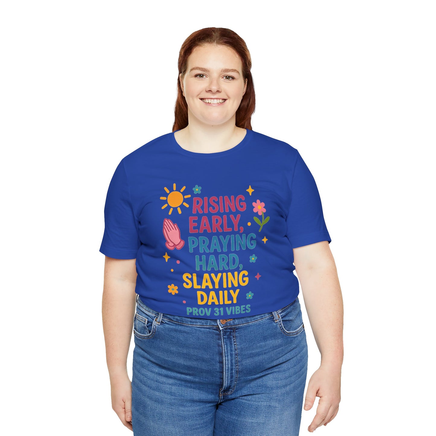 Rising Early Prayer Tee, Inspirational T-Shirt, Faith-Based Apparel, Gift for Her, Daily Motivation Shirt