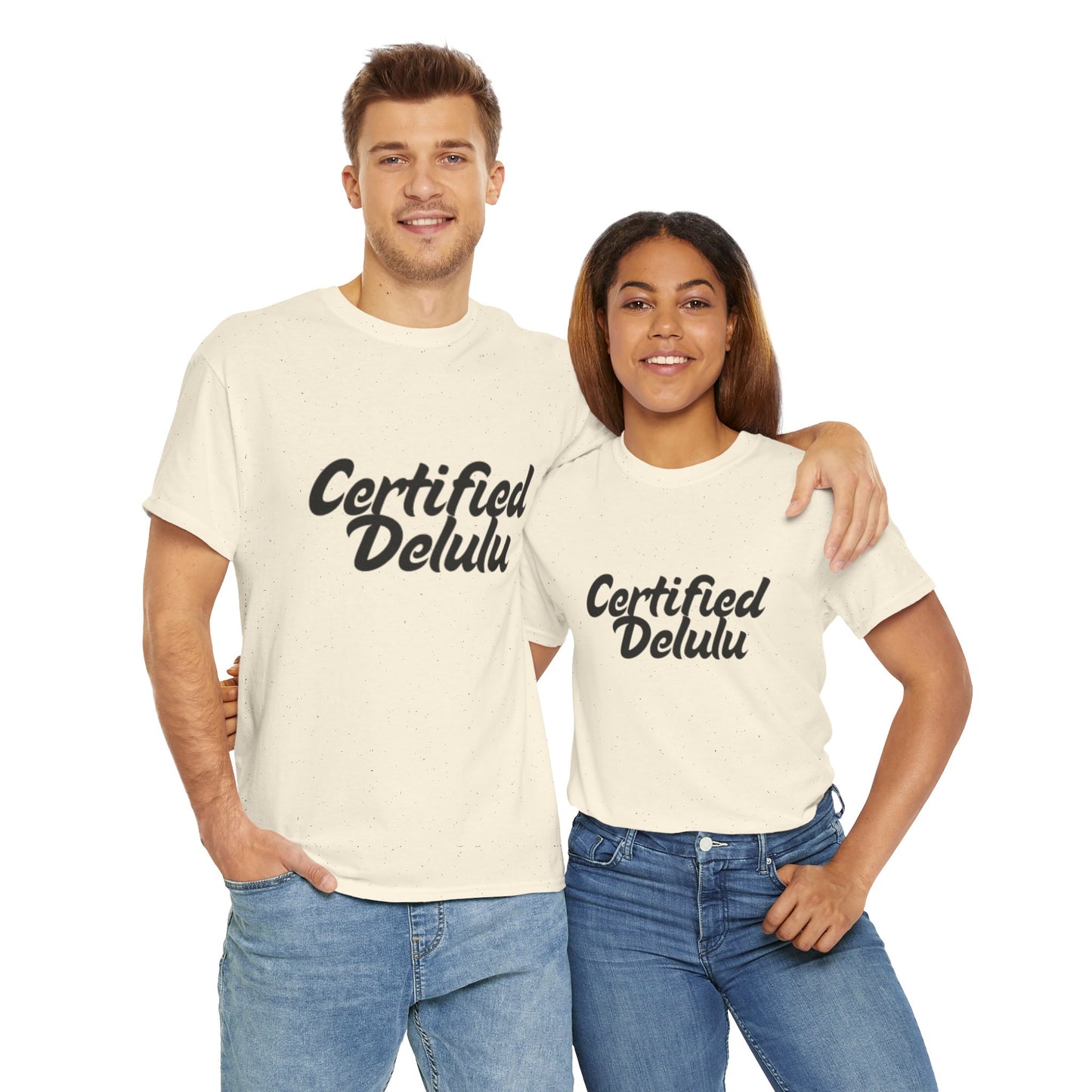 Certified Delulu Unisex Heavy Cotton Tee - Casual Shirt for Trendsetters