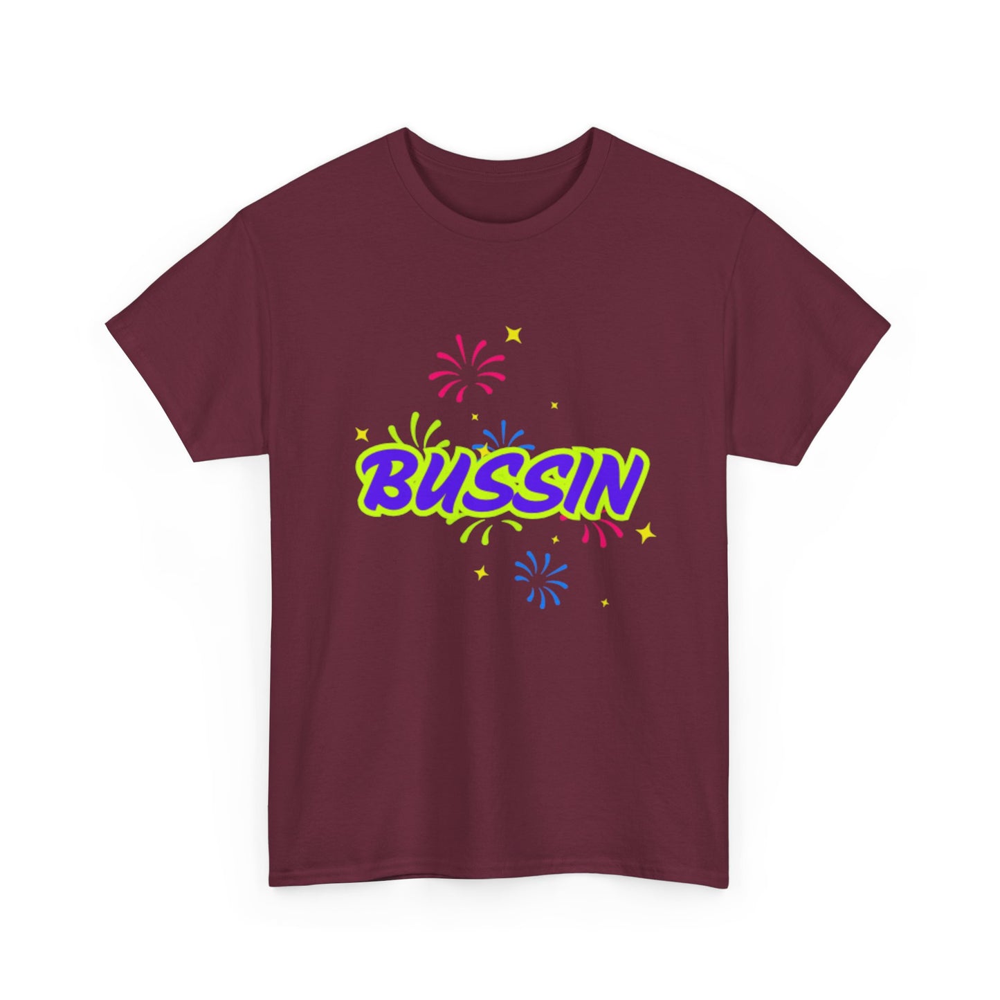 Bussin' Unisex Heavy Cotton Tee - Fun Graphic Shirt for Casual Wear