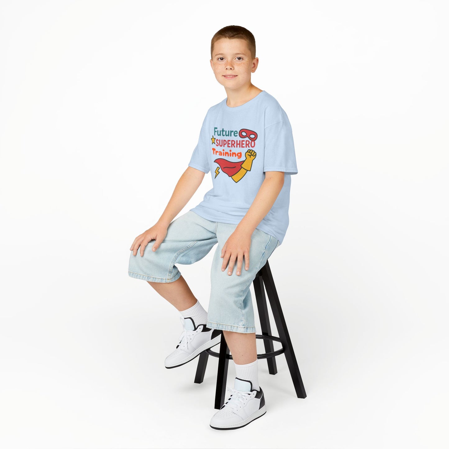 Future Superhero Kids Tee, Youth Graphic T-Shirt, Training Shirt for Kids, Fun Birthday Gift, Playful Party Outfit