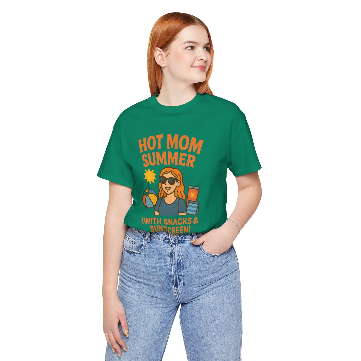 Hot Mom Summer Tee, Perfect for Summer Vacations, Mothers Day Gift, Family Outings, Beach Parties, Fun Summer Style