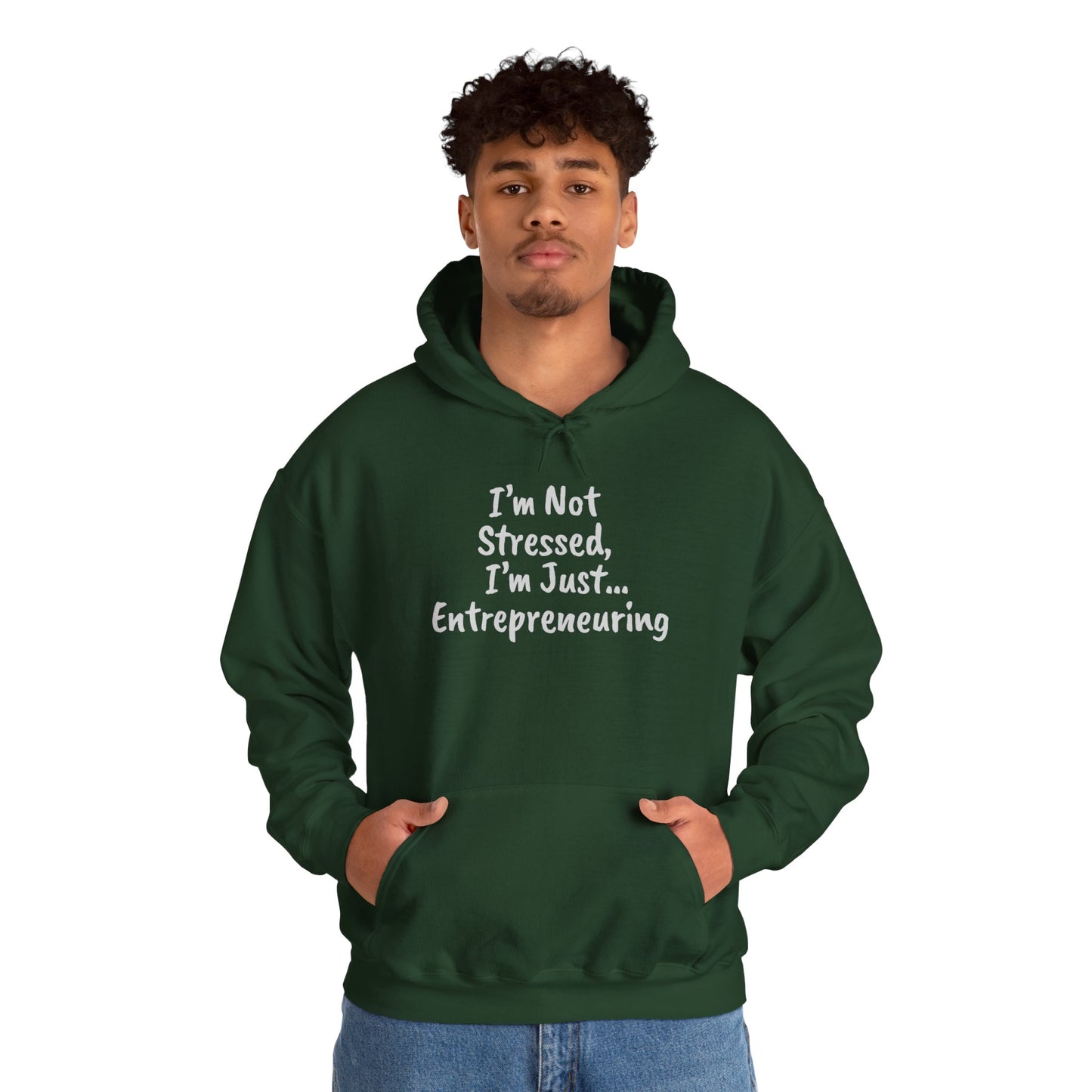 Entrepreneur Hoodie - "I'm Not Stressed, I'm Just..." Heavy Blend Sweatshirt for Creatives