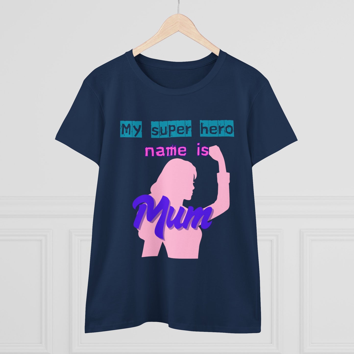 Super Mom Women's Midweight Cotton Tee - Fun Mother's Day Gift