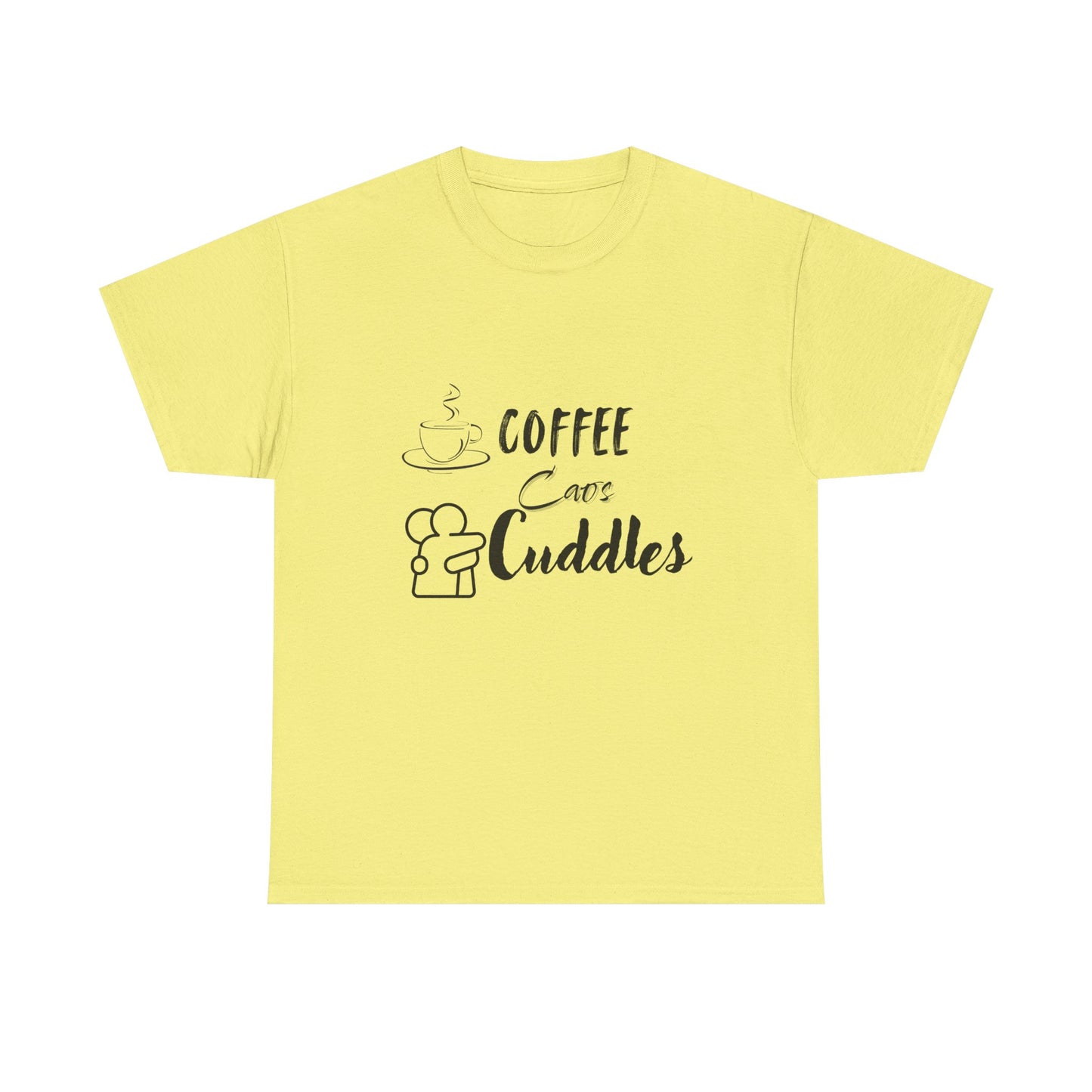 Cozy Coffee Cuddles Unisex Heavy Cotton Tee- Women