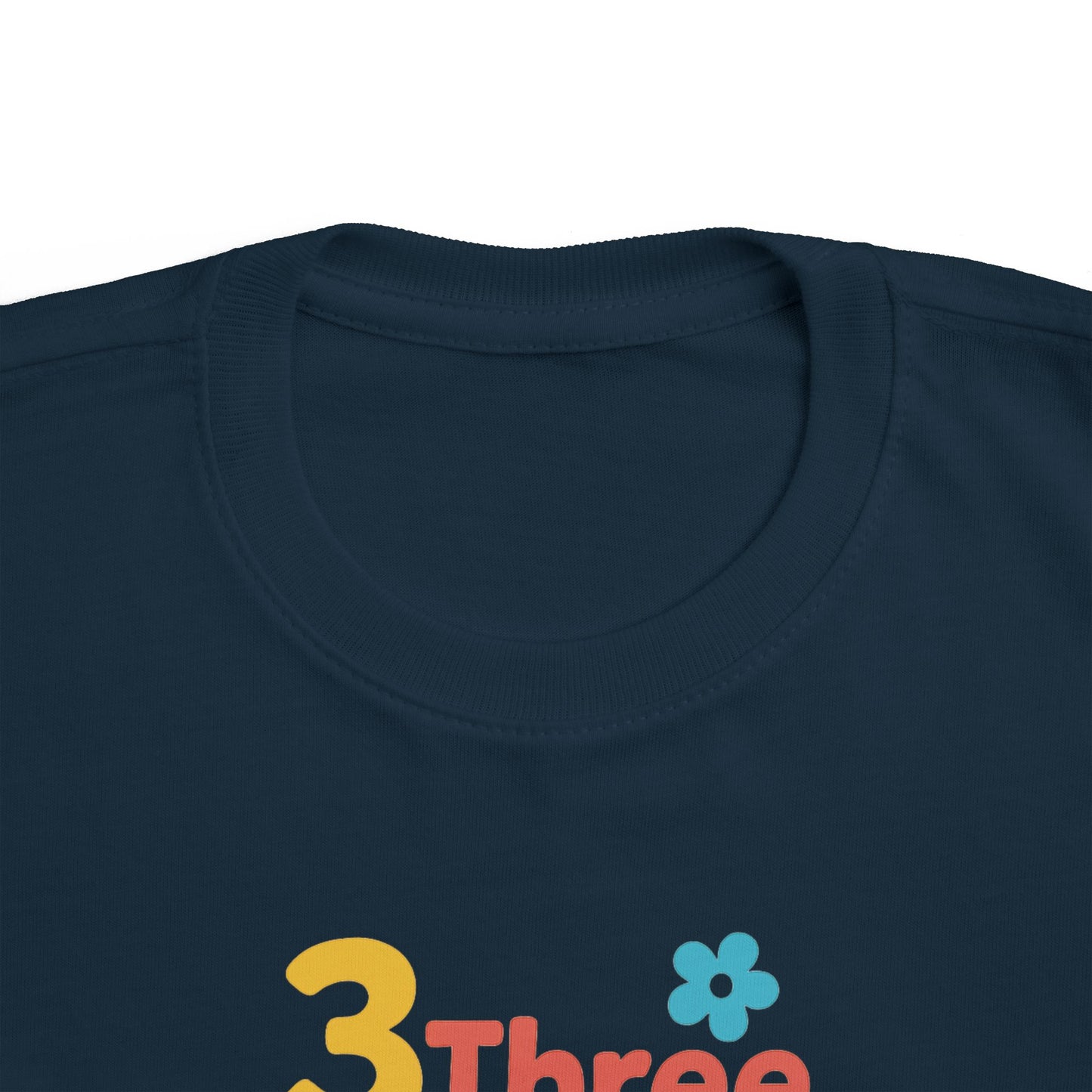 Colorful Toddler T-Shirt – '3 Three and Thriving' Fun Tee, Kids Birthday Gift, Summer Playwear, Age Milestone Shirt, Celebratory Outfit