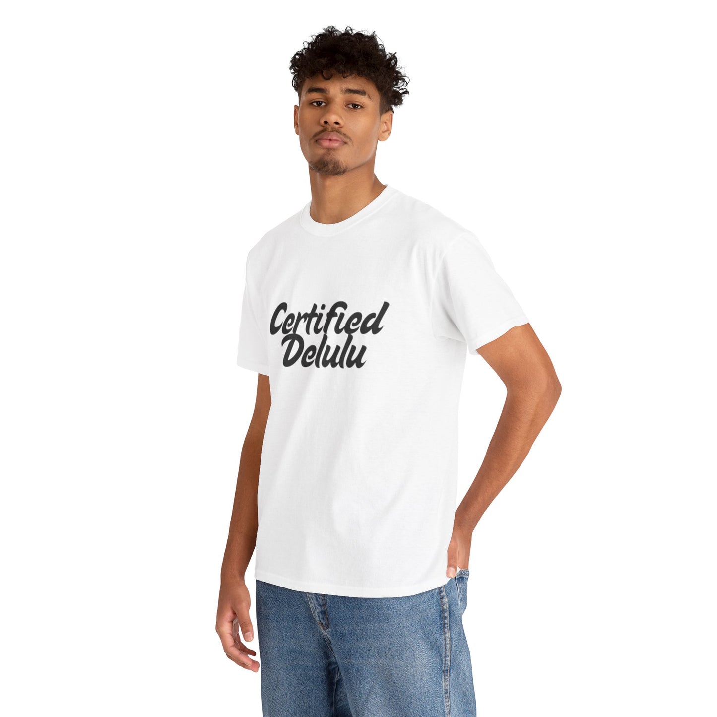 Certified Delulu Unisex Heavy Cotton Tee - Casual Shirt for Trendsetters