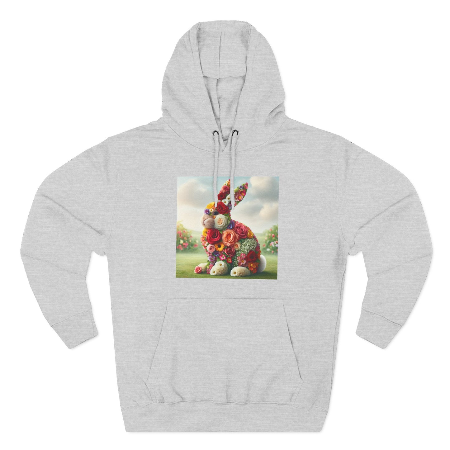 Whimsical Bunny Fleece Hoodie, Cozy Spring Hoodie, Easter Gift, Cute Rabbit Sweatshirt, Fun and Comfy Hoodie