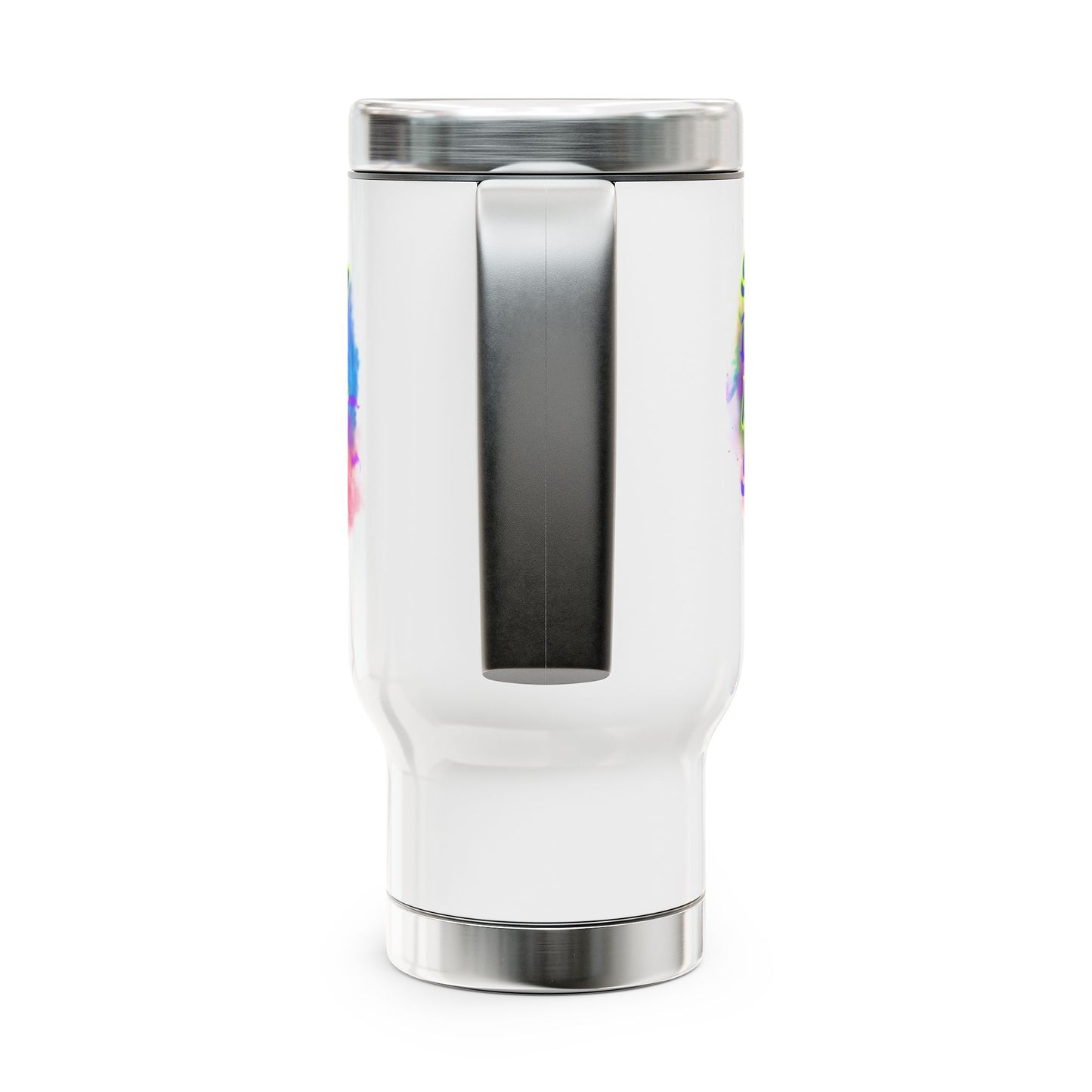 Colorful Motivational Travel Mug - 14oz Stainless Steel with Handle