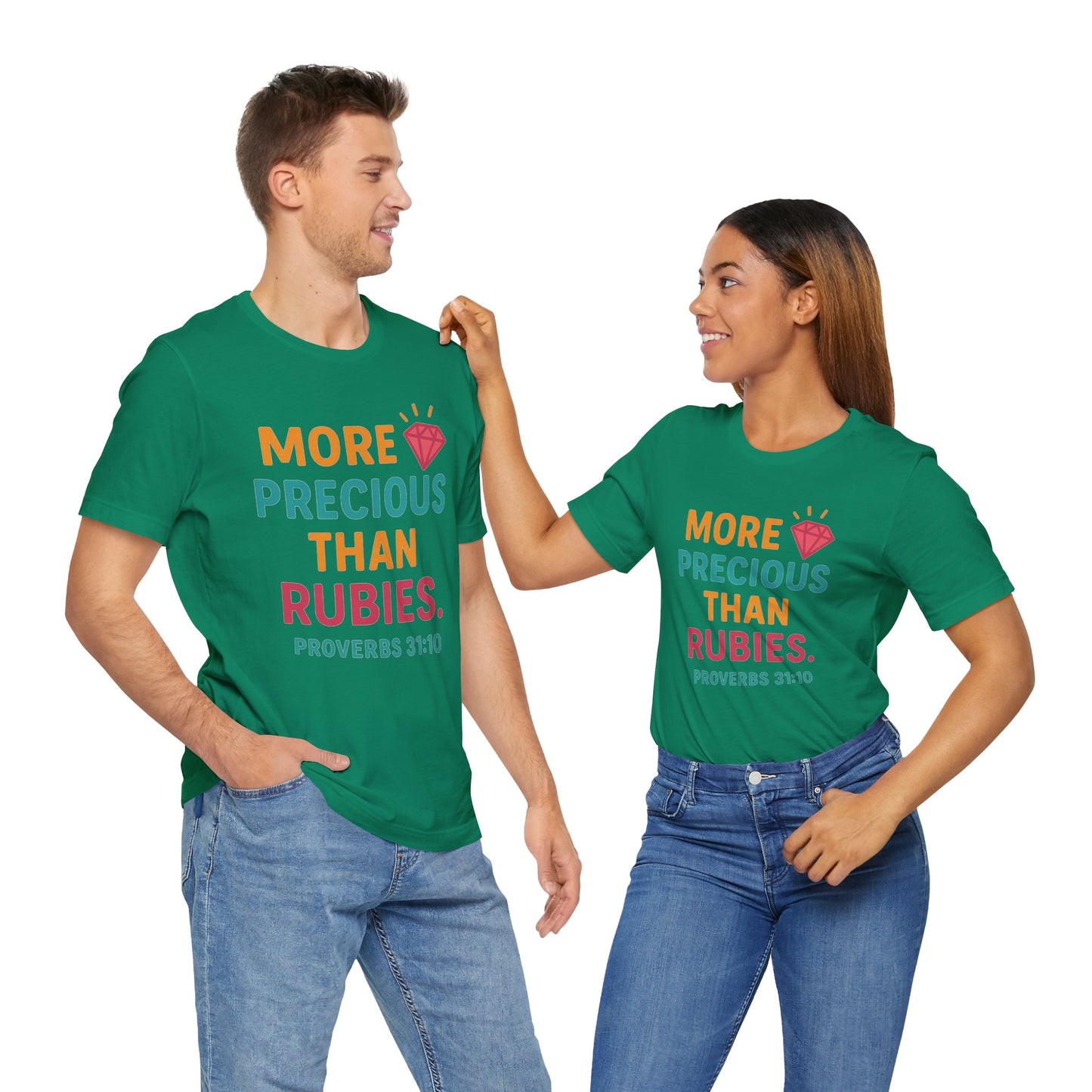 More Precious Than Rubies Tee, Inspirational T-Shirt, Faith-Based Clothing, Christian Gift, Bible Verse Apparel