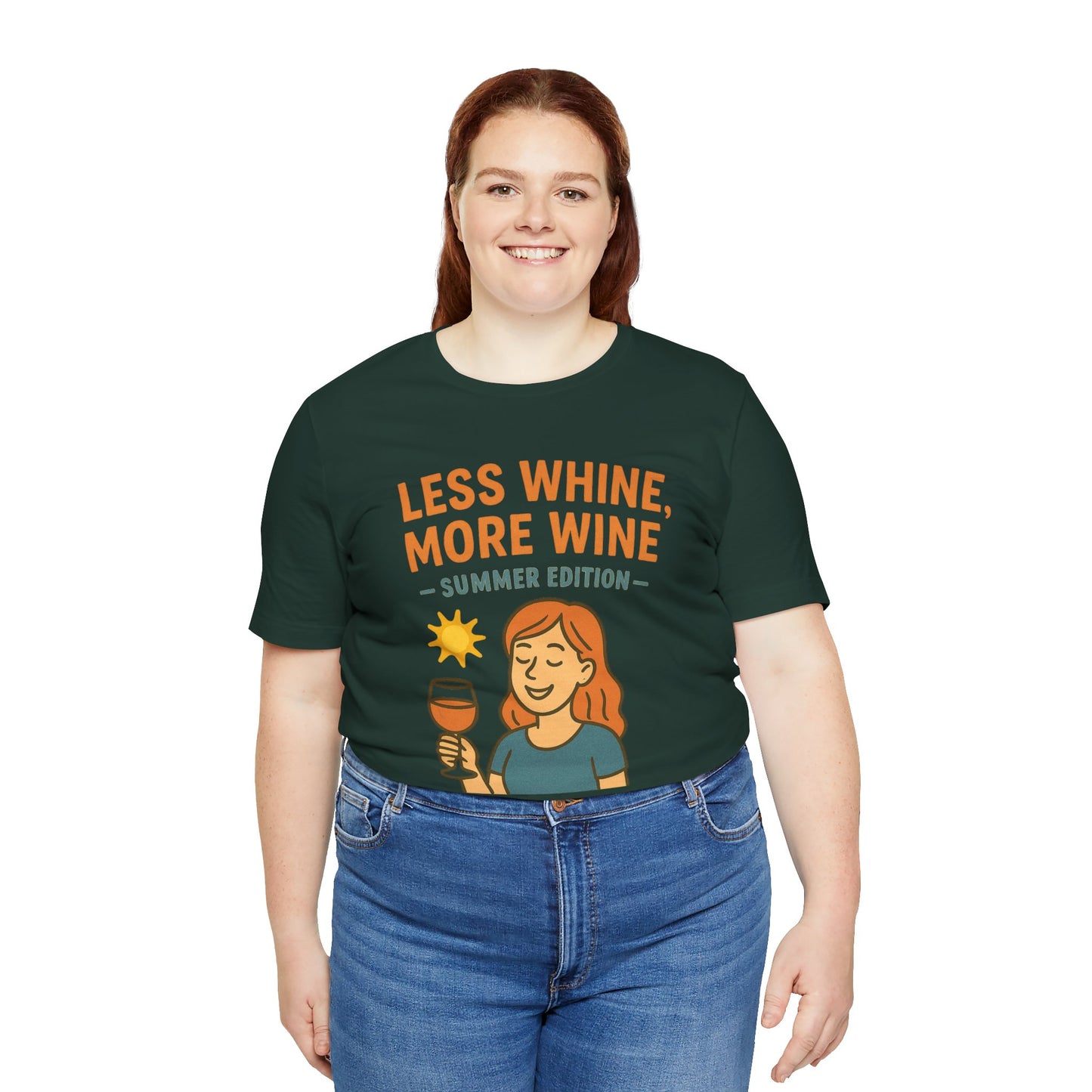 Less Whine, More Wine Tee | Fun Unisex Summer Shirt, Vintage Wine Lover Gift, Relaxed Fit Graphic Tee, Casual Wear, Party Outfit