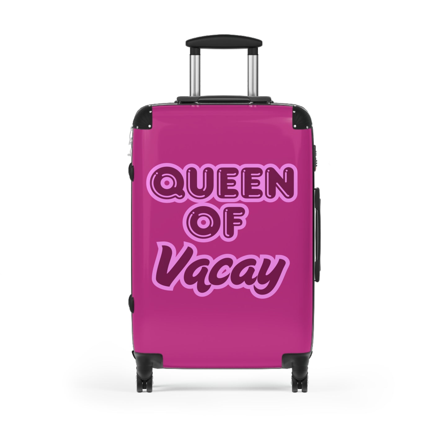 Pink Queen of Vacay Pink Suitcase - Stylish Travel Luggage for Female Travelers