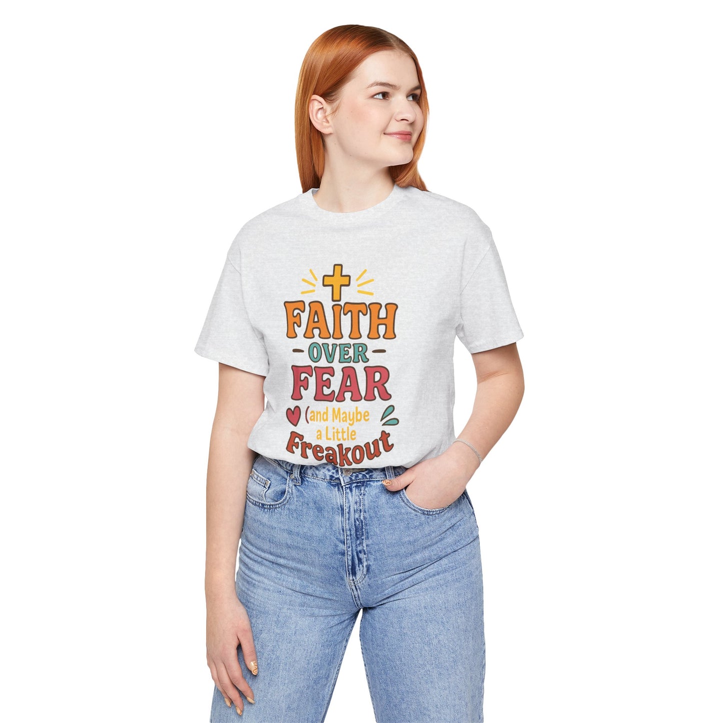 Faith Over Fear Inspirational T-Shirt, Christian tee, Motivational Shirt, Gift for Believers, Spiritual Apparel