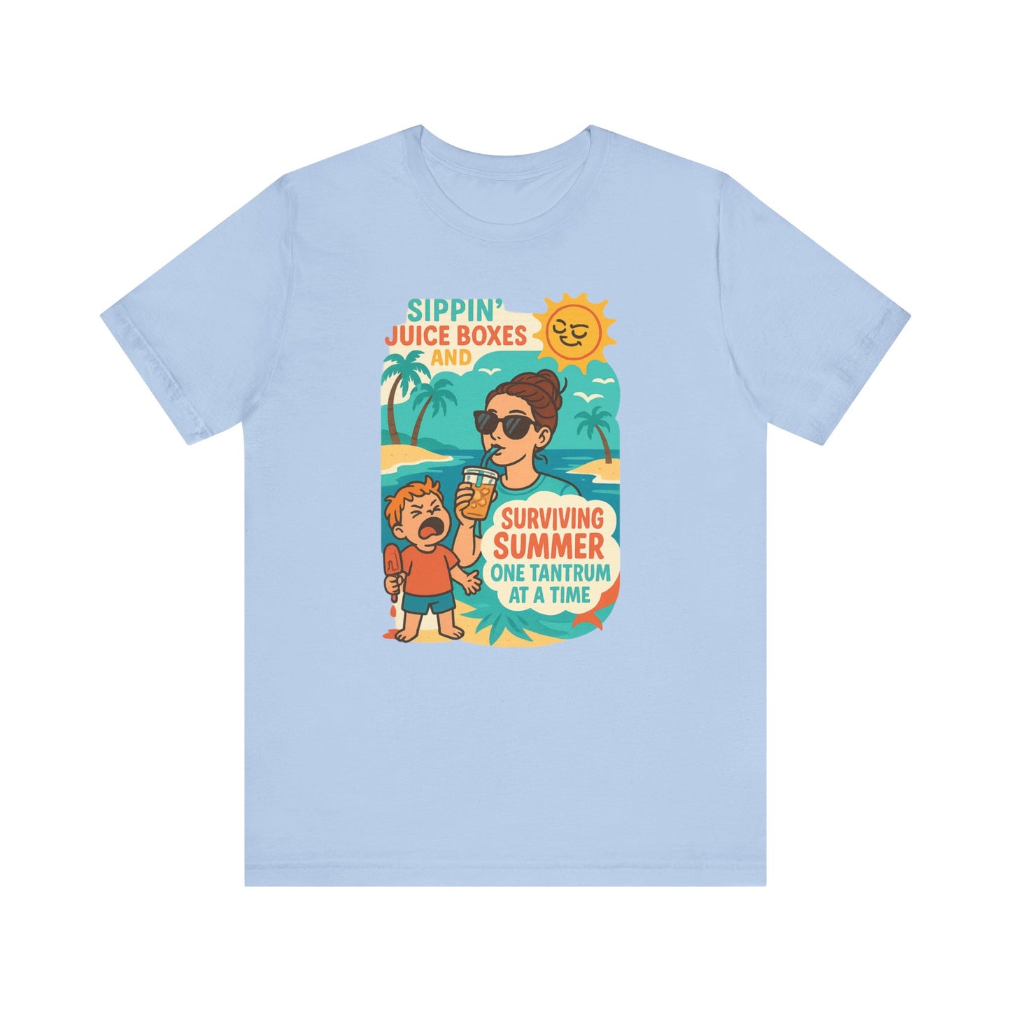 Summer Survival Tee: Fun Family Vibe, Perfect for Mommies, Beach Days, and Playdates, Gifts for Moms, Summer Apparel