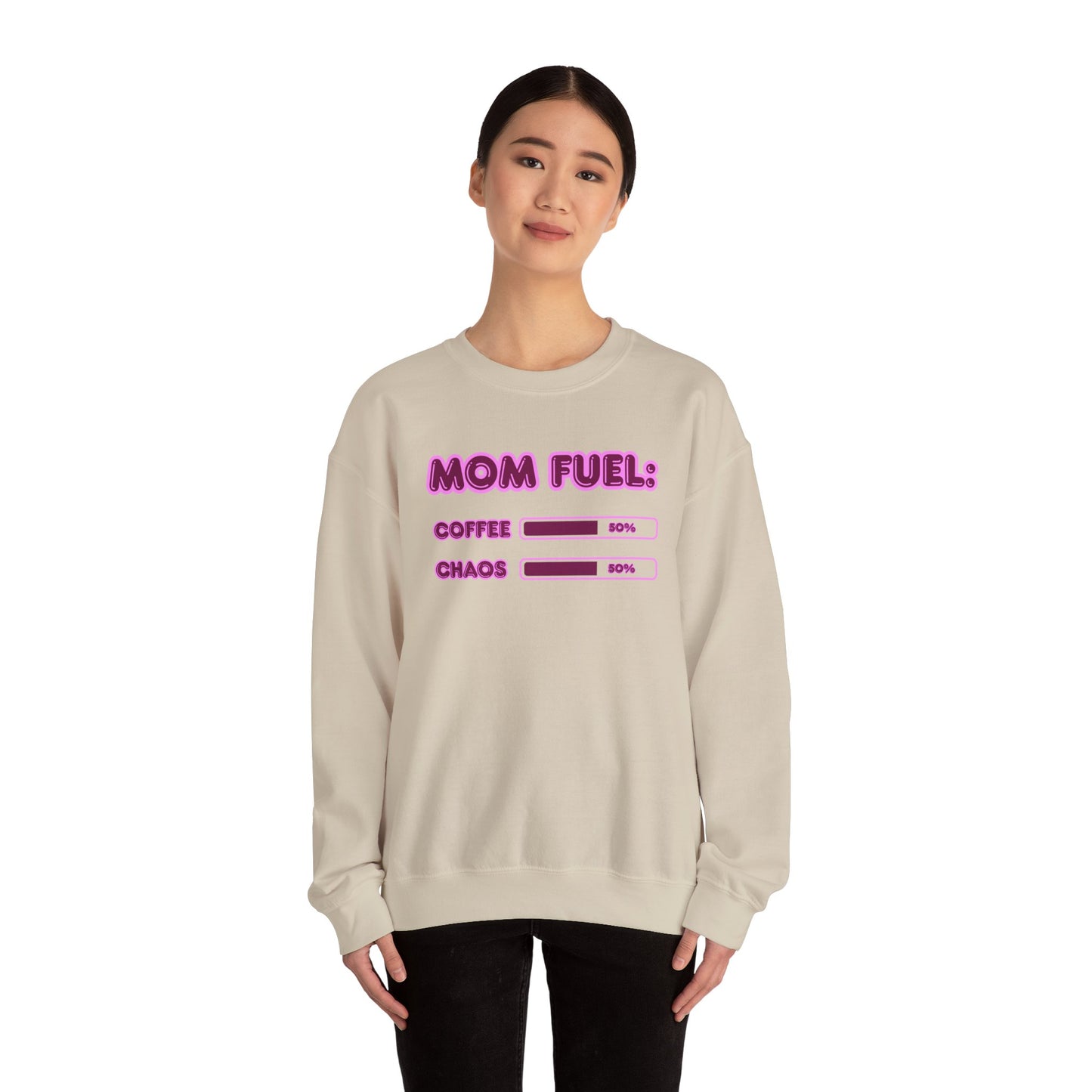 Mom Fuel Crewneck Sweatshirt - Comfortable and Fun Gift for Moms