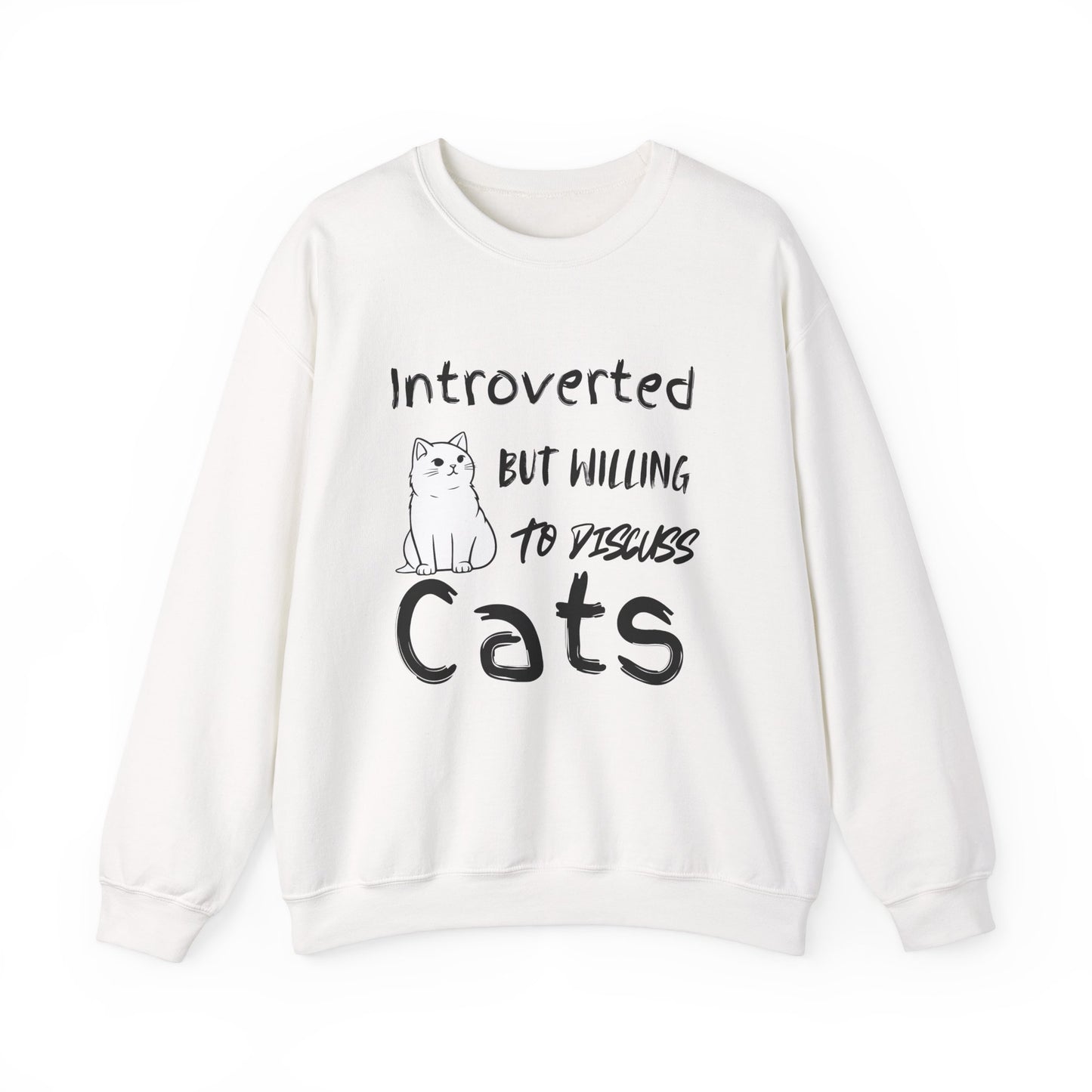 Introverted Cats Crewneck Sweatshirt - Perfect for Cat Lovers and Introverts